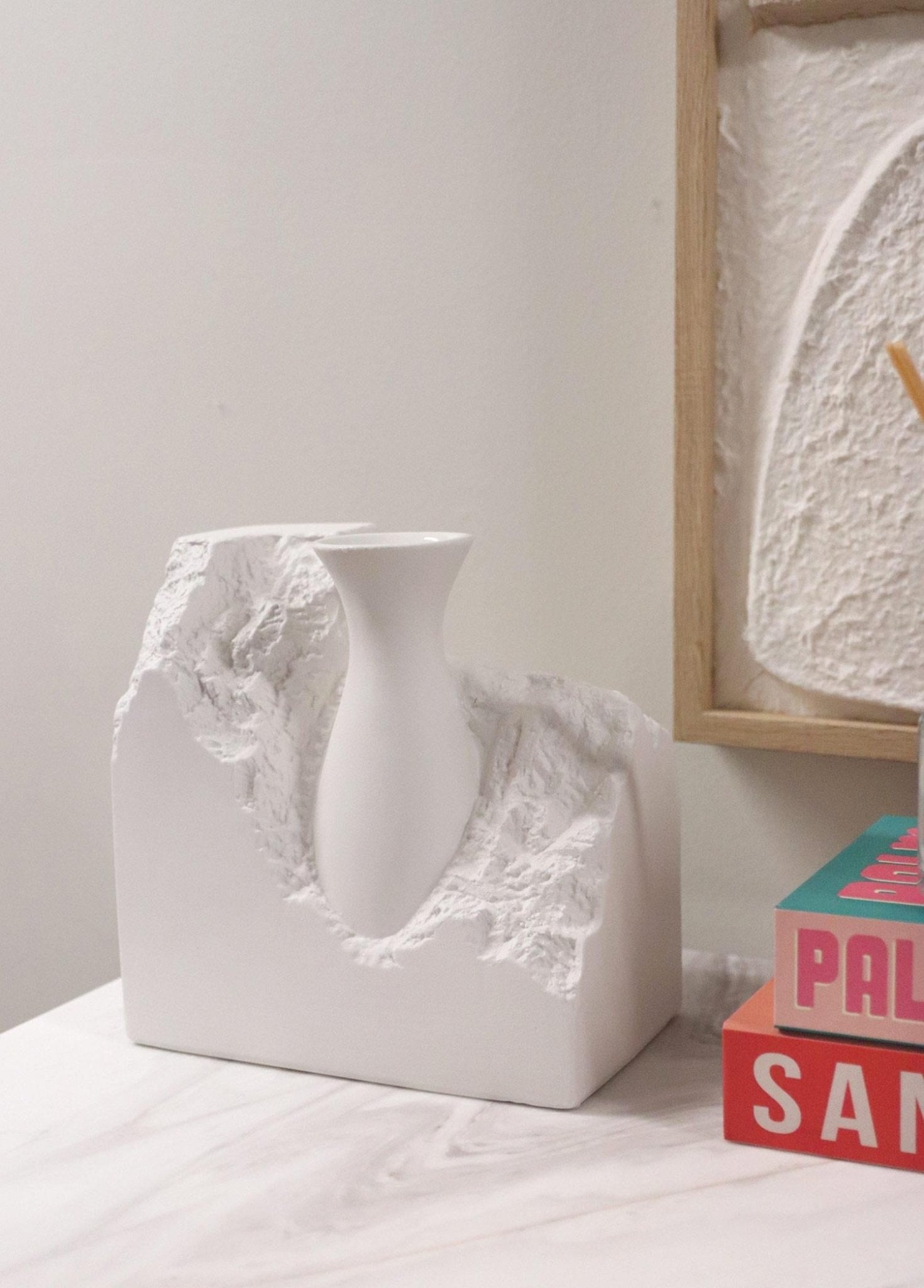 Licia Ceramic Vase White 20x12x20 cm - Exporgin - Global Shopping Site