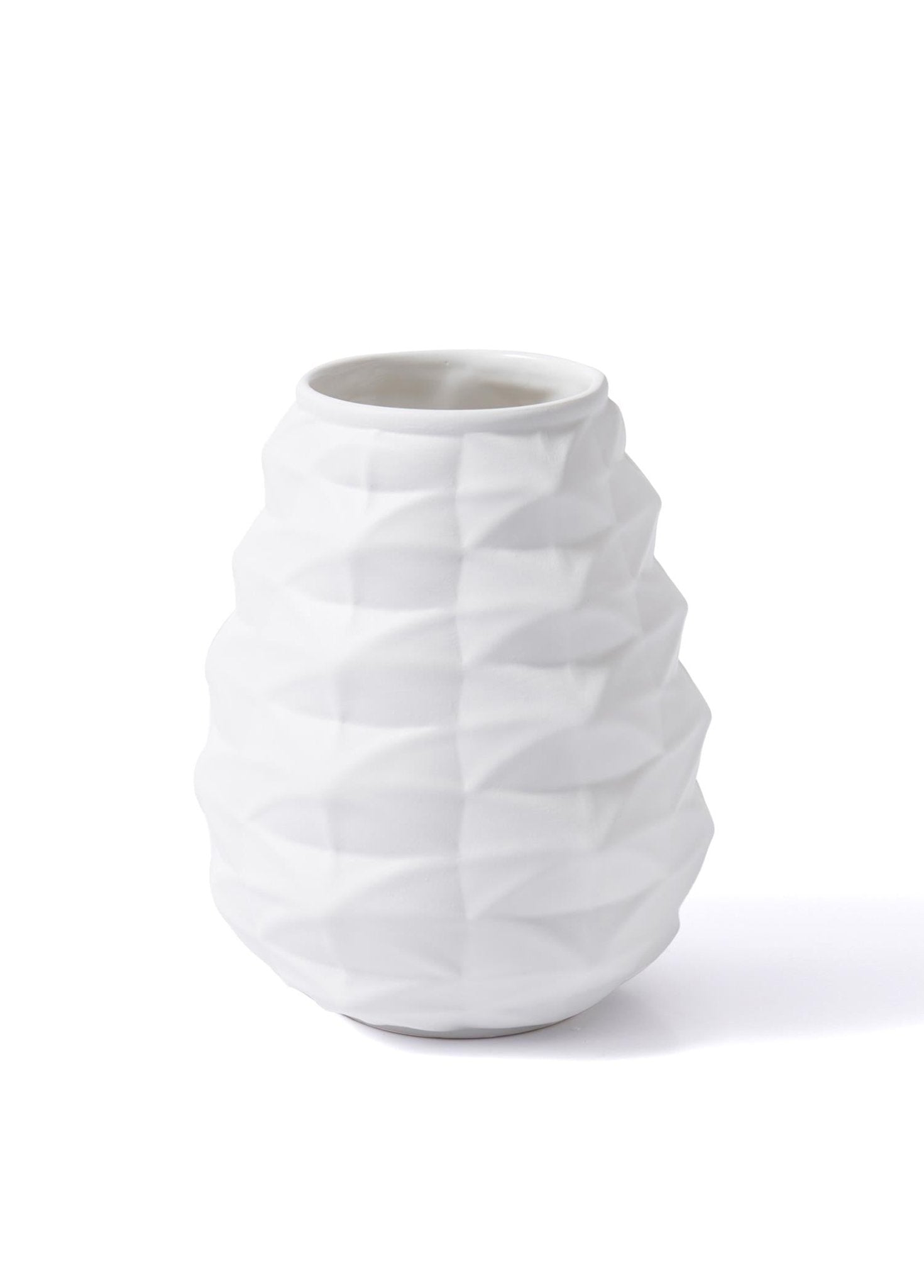 Licia Ceramic Vase White 21x21x27 cm - Exporgin - Global Shopping Site