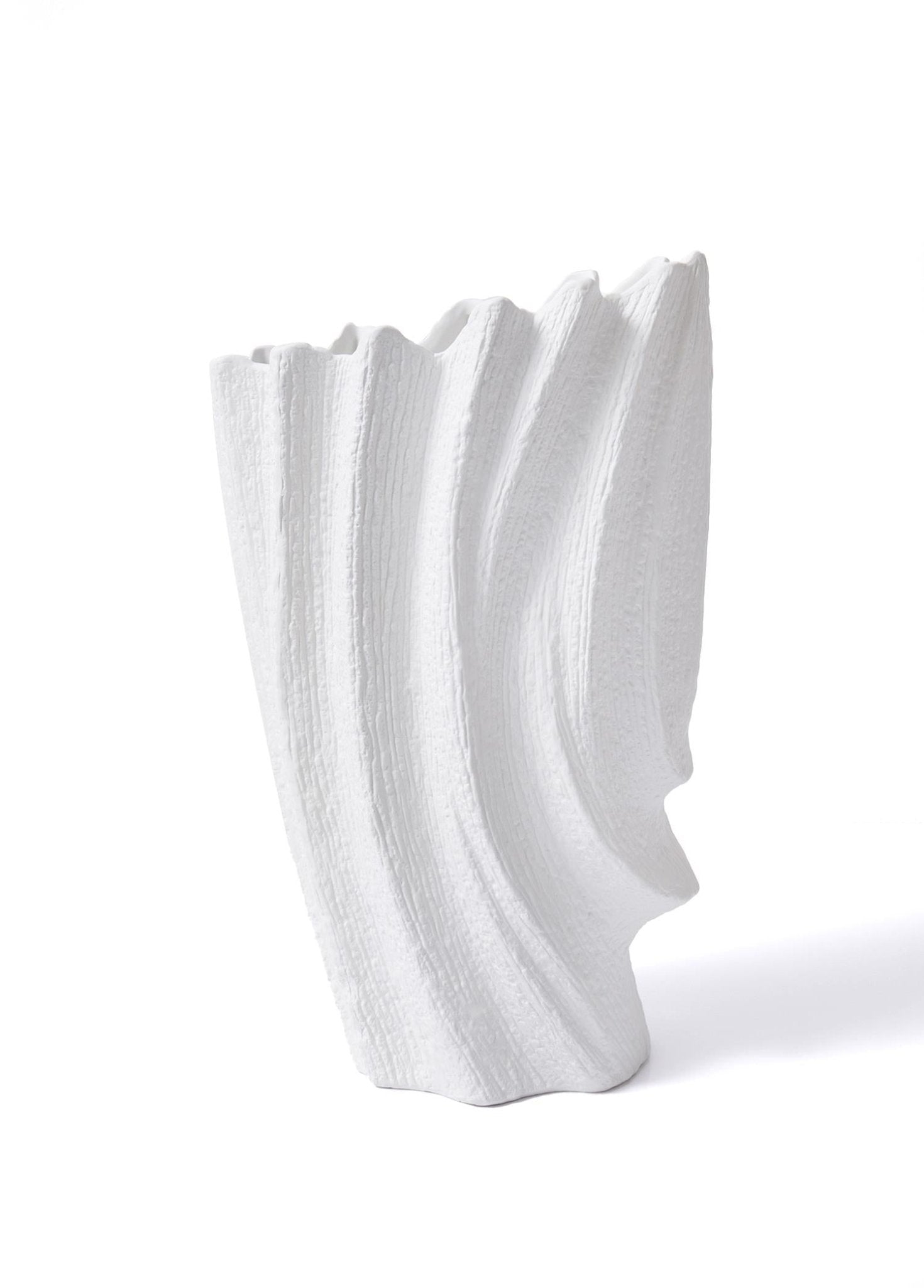 Licia Ceramic Vase White 29x19x47 cm - Exporgin - Global Shopping Site