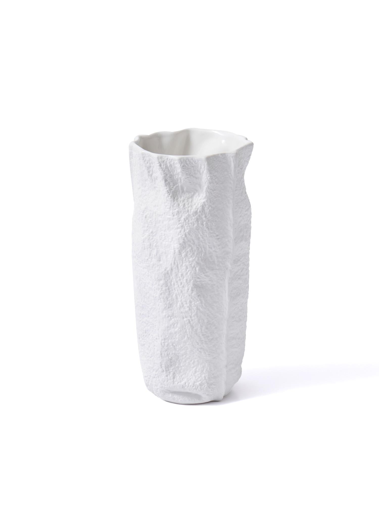 Licia Ceramic Vase White 12x8x26 cm