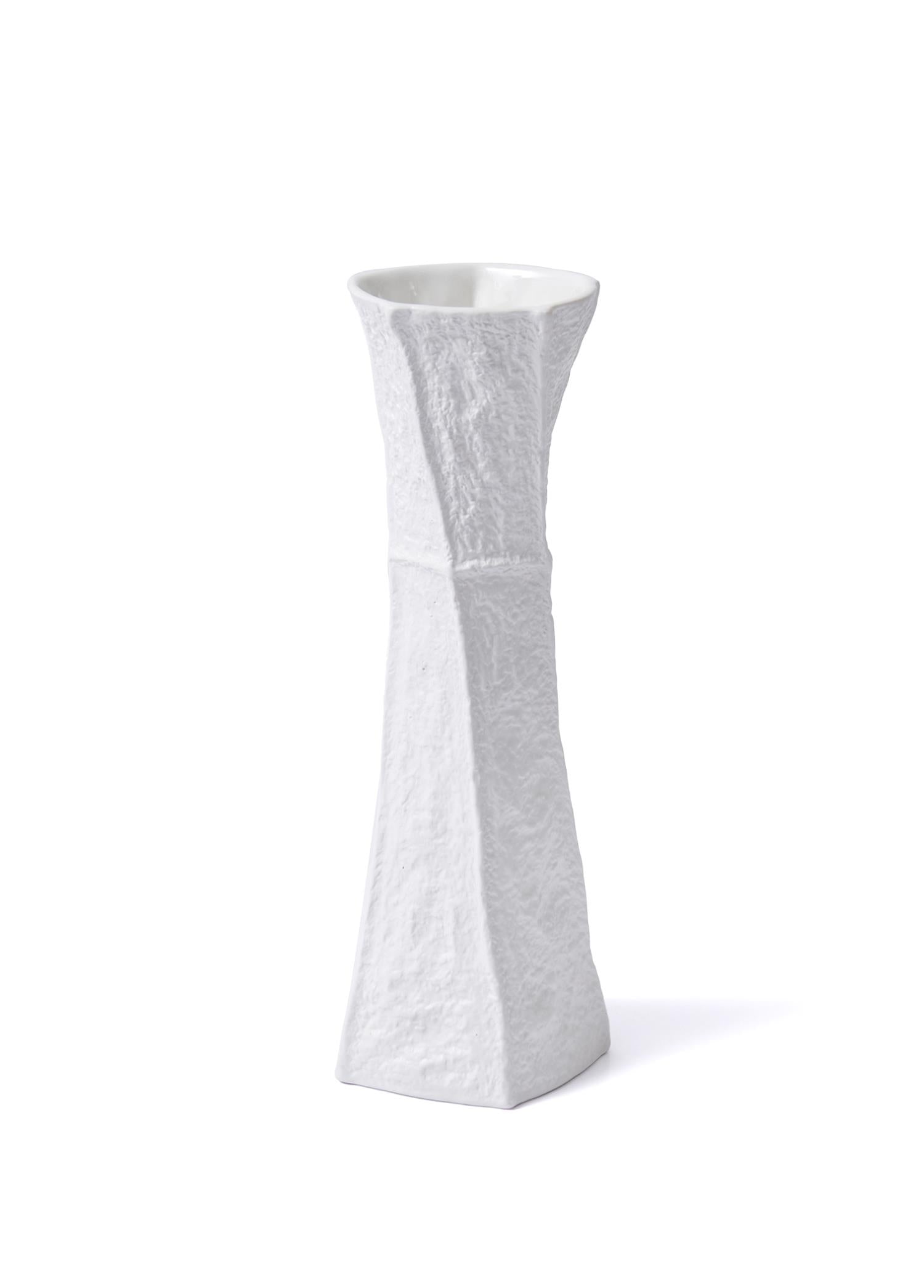 Licia Ceramic Vase White 13x10x33 cm