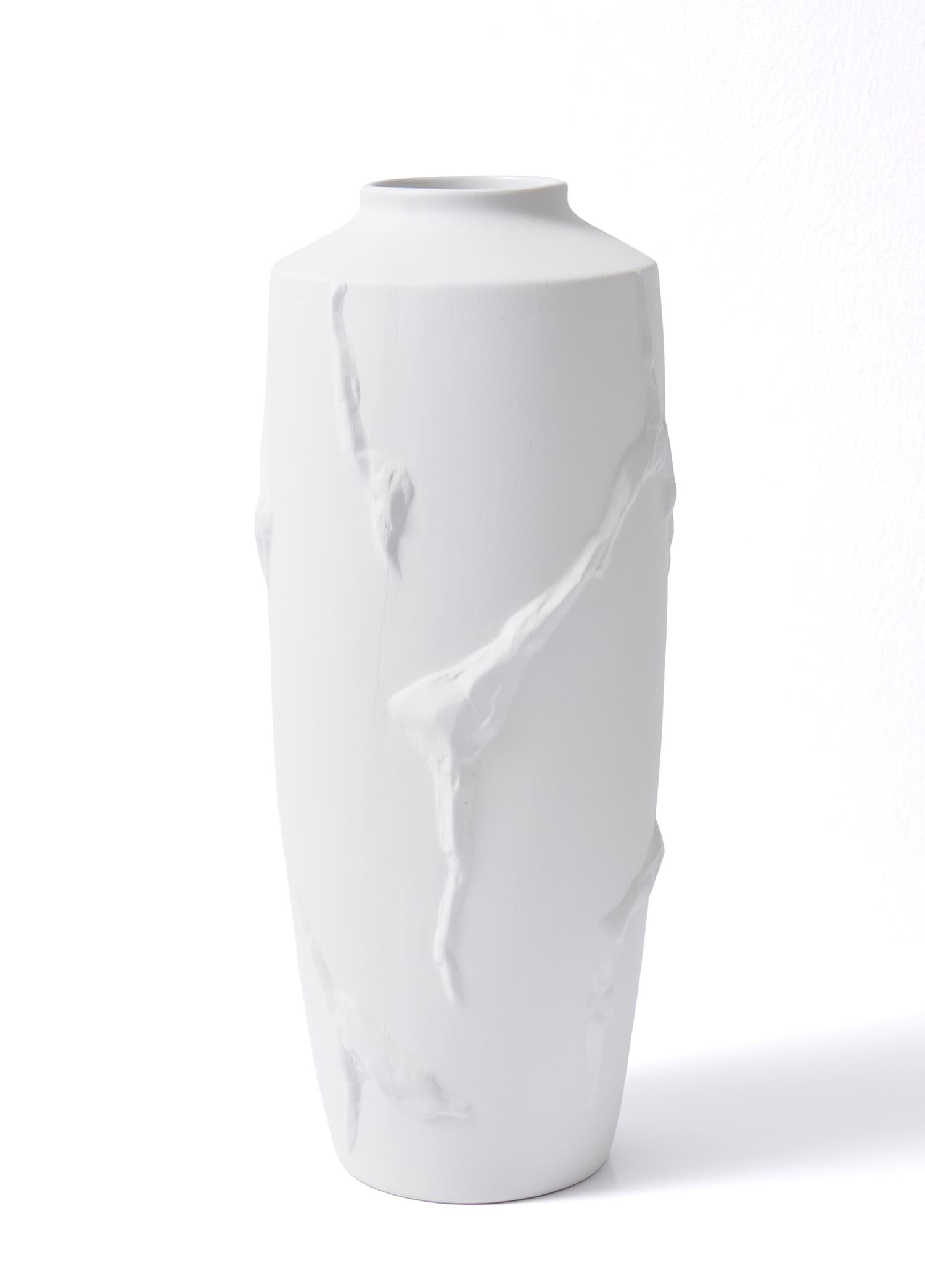 Licia Ceramic Vase White 13x13x37 cm