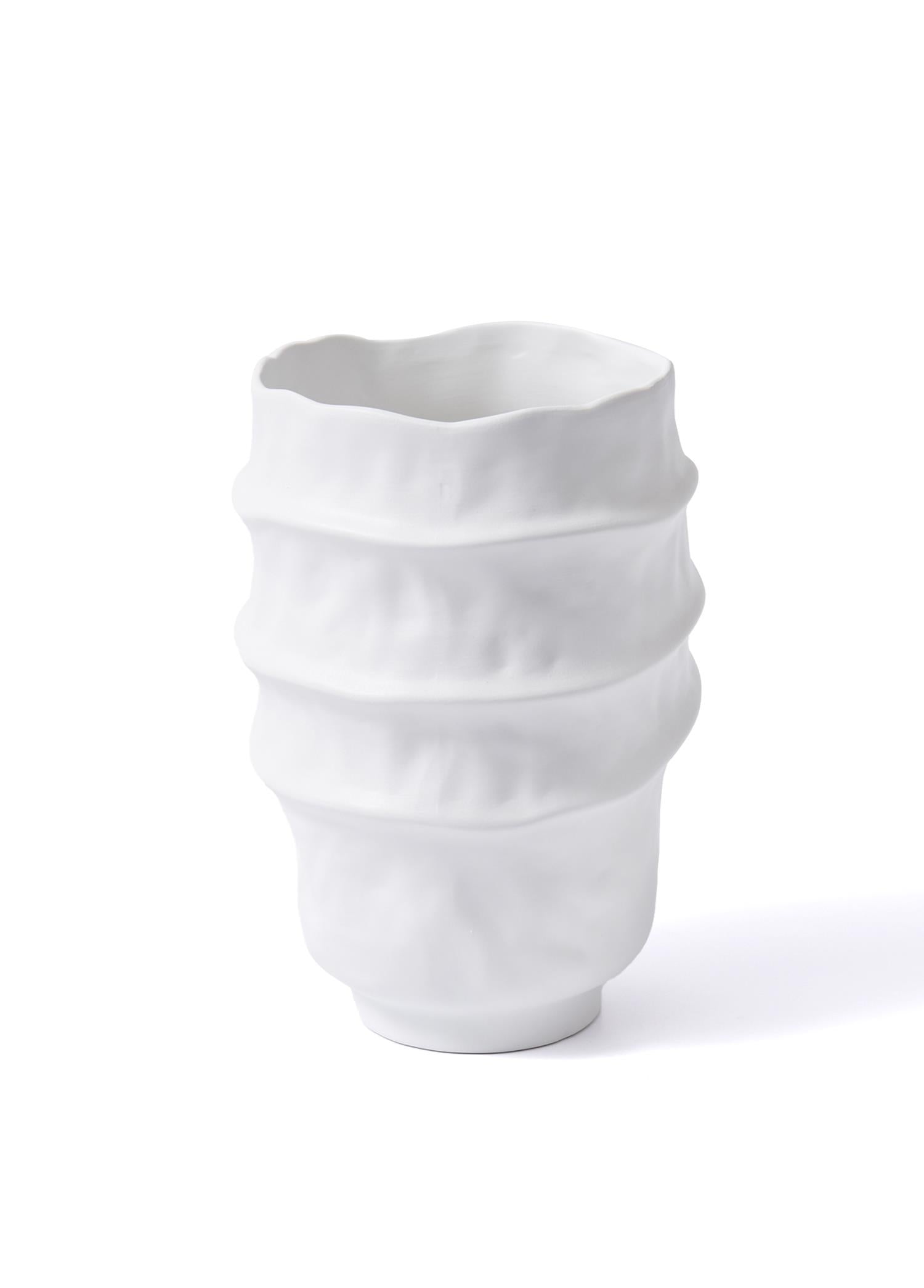 Licia Ceramic Vase White 17x17x25 cm