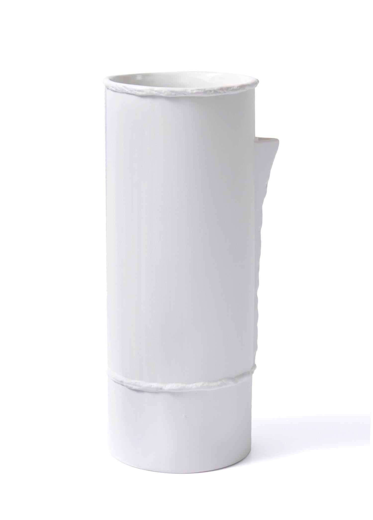 Licia Ceramic Vase White 18x16x41 cm