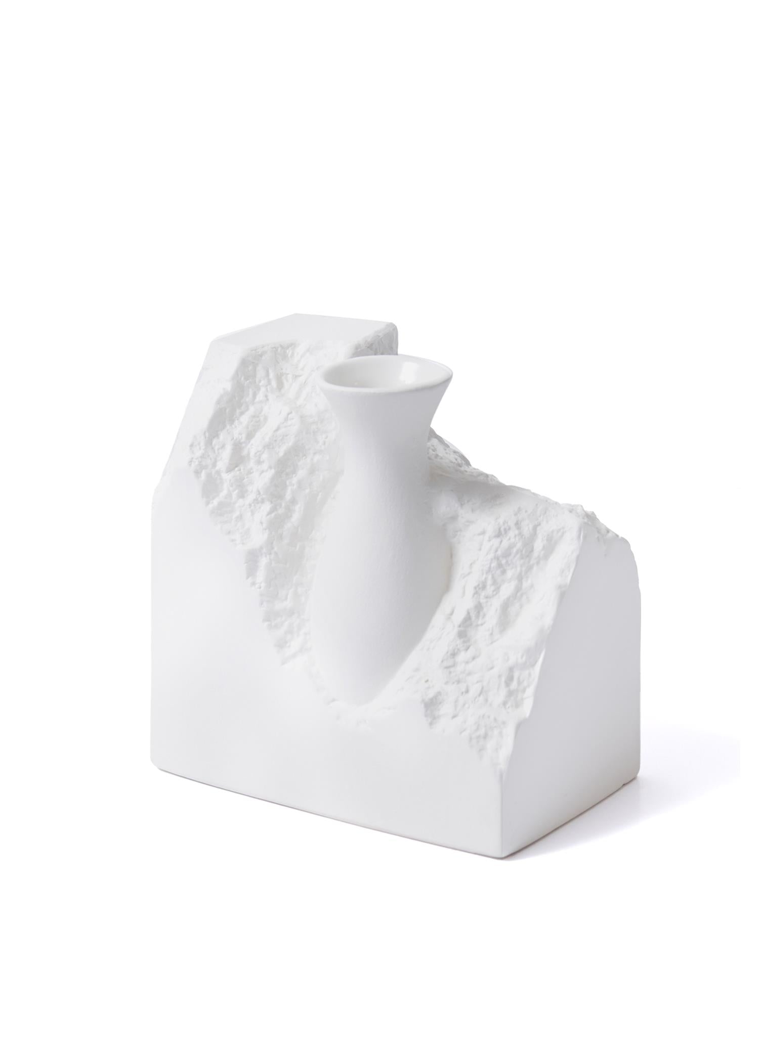 Licia Ceramic Vase White 20x12x20 cm