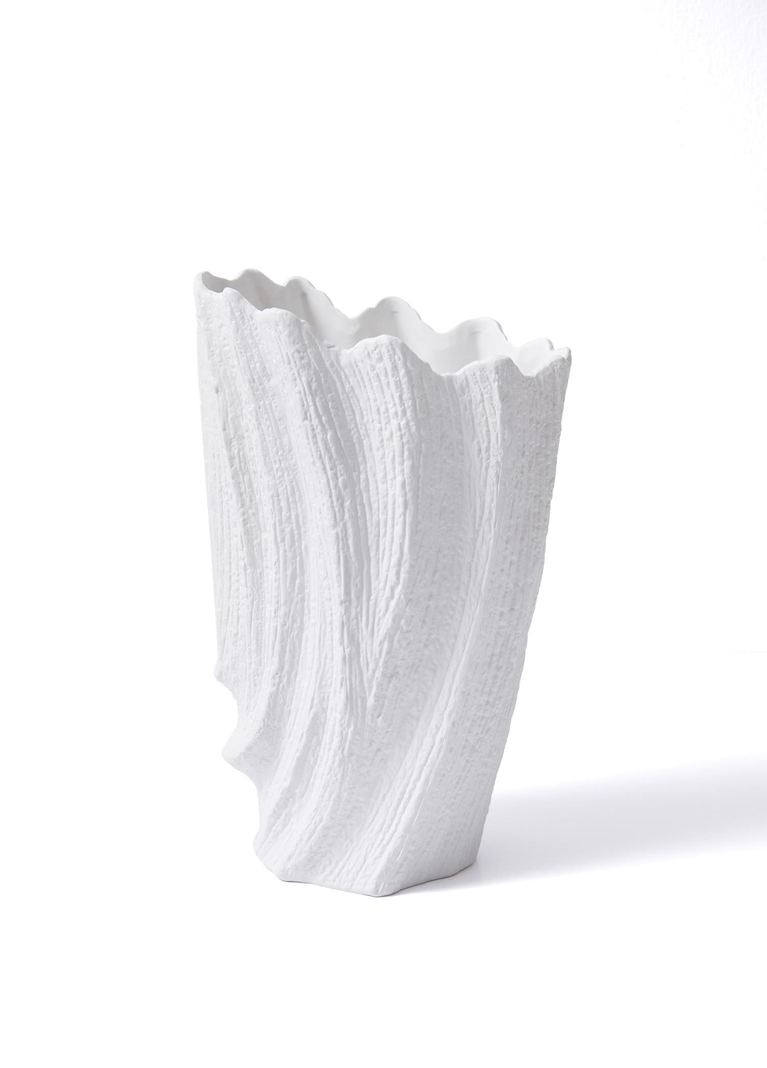 Licia Ceramic Vase White 24x15x38 cm