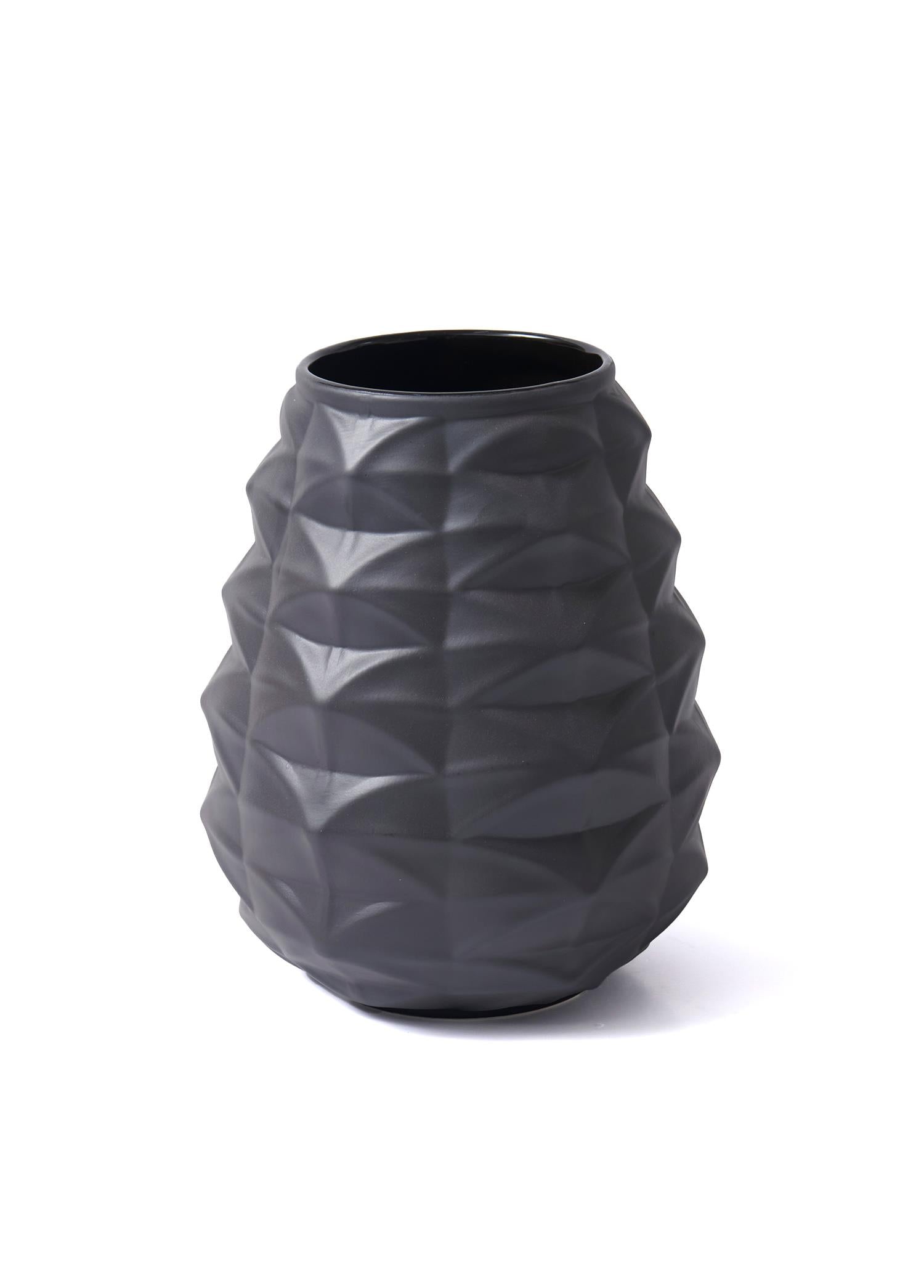 Licia Ceramic Vase Black 21x21x27 cm