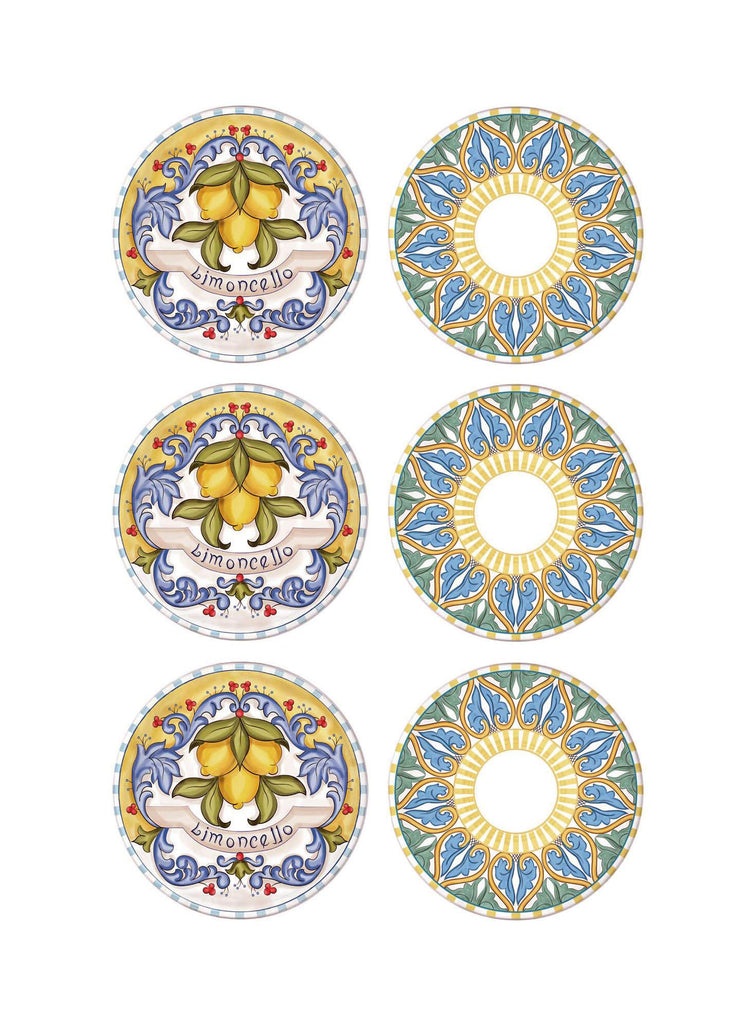 Limoncello Cake Plate Set of 6 19 cm - Exporgin - Global Shopping Site