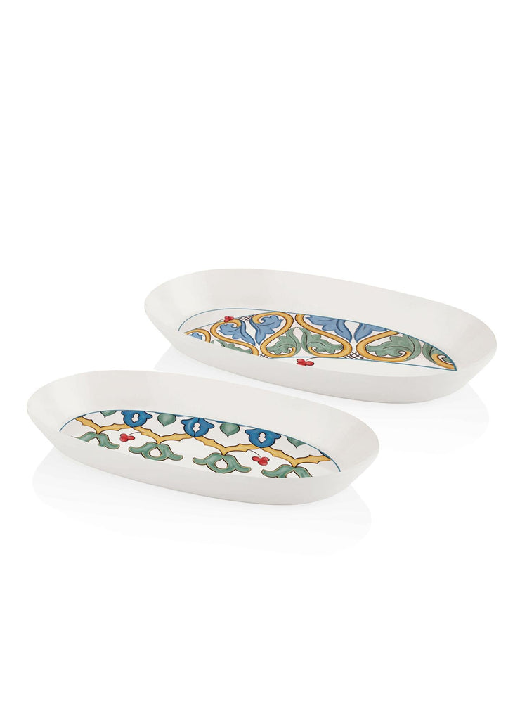 Limoncello Oval Serving Set of 2 Gray 29 cm - Exporgin - Global Shopping Site