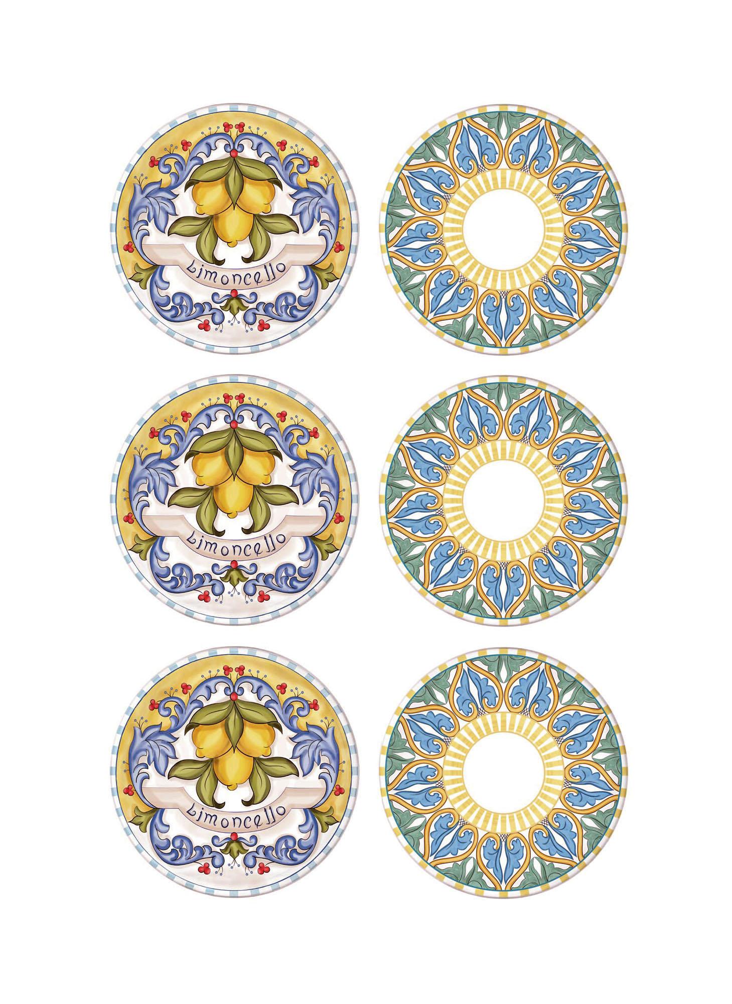 Limoncello Cake Plate Set of 6 19 cm