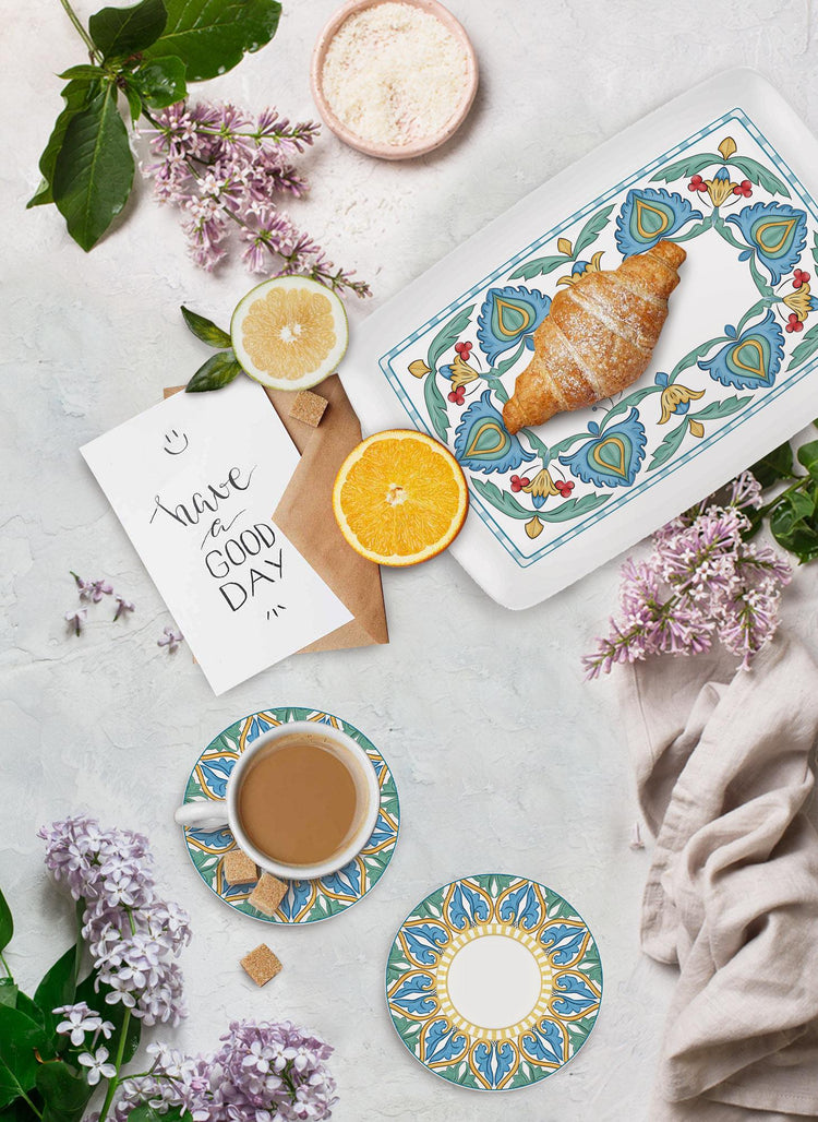 Limoncello Tea Plate Set of 6 13 cm - Exporgin - Global Shopping Site