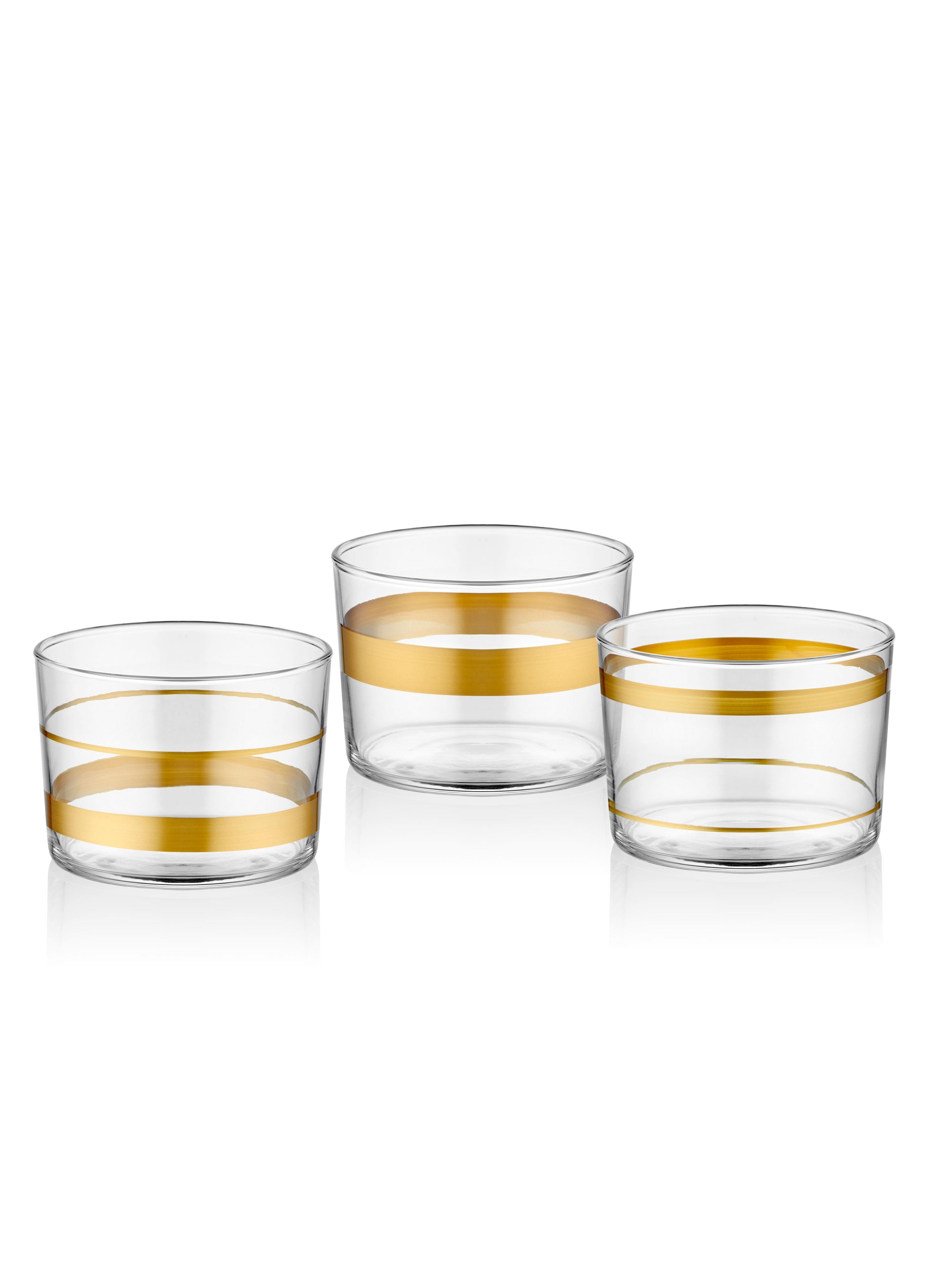 Lines Bowl Set of 3 - Gold