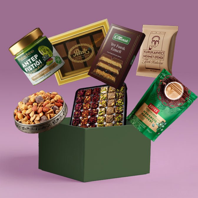 Luxury Christmas Gift Set – Dubai Chocolate, Turkish Coffee & Gourmet Sweets (Large) - Exporgin | Türkiye Comes to You