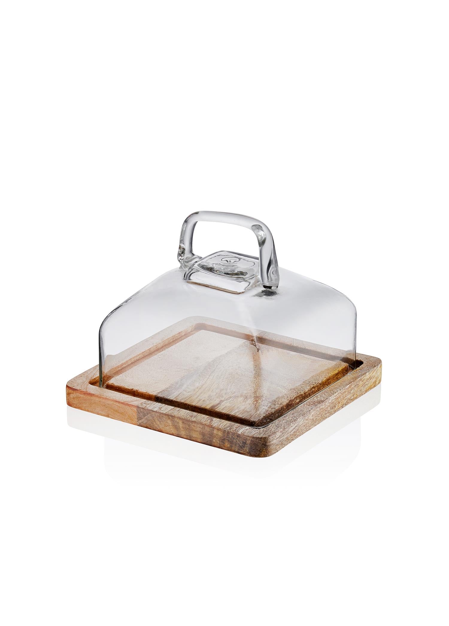 Madera Rectangular Cake Storage Bowl 13x17x17 cm