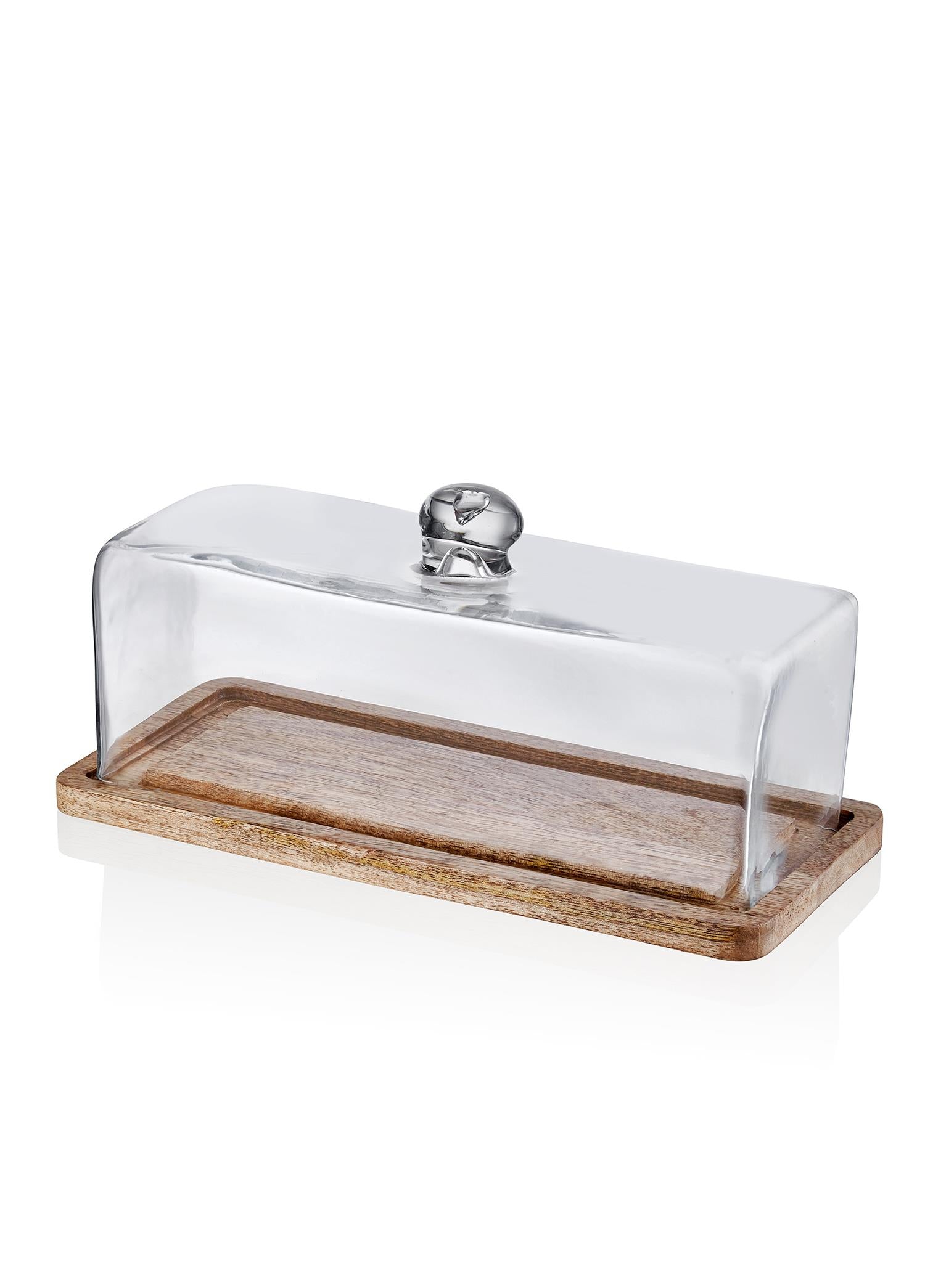 Madera Rectangular Cake Storage Bowl 15x32x14 cm