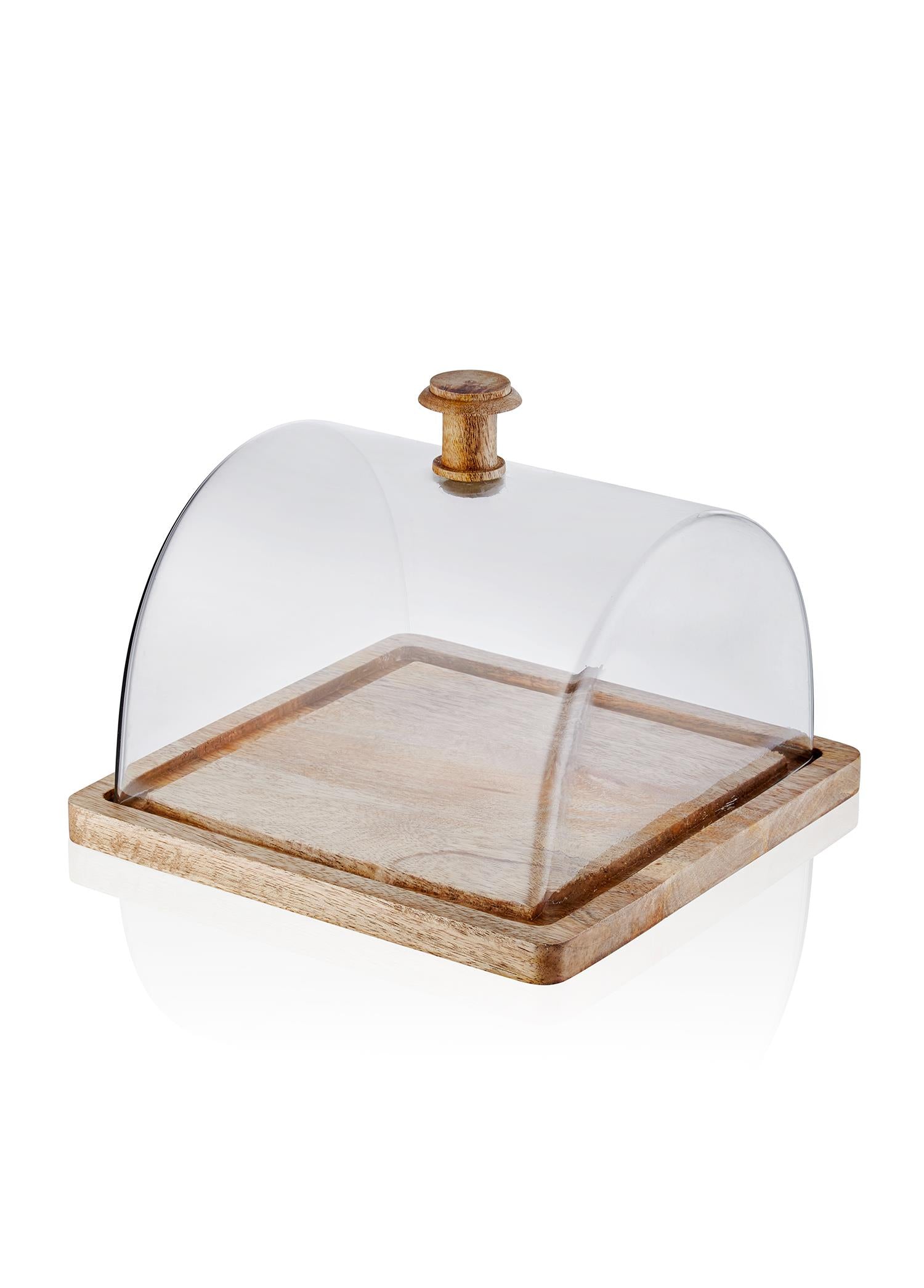 Madera Rectangular Cake Storage Bowl 18x24x24 cm