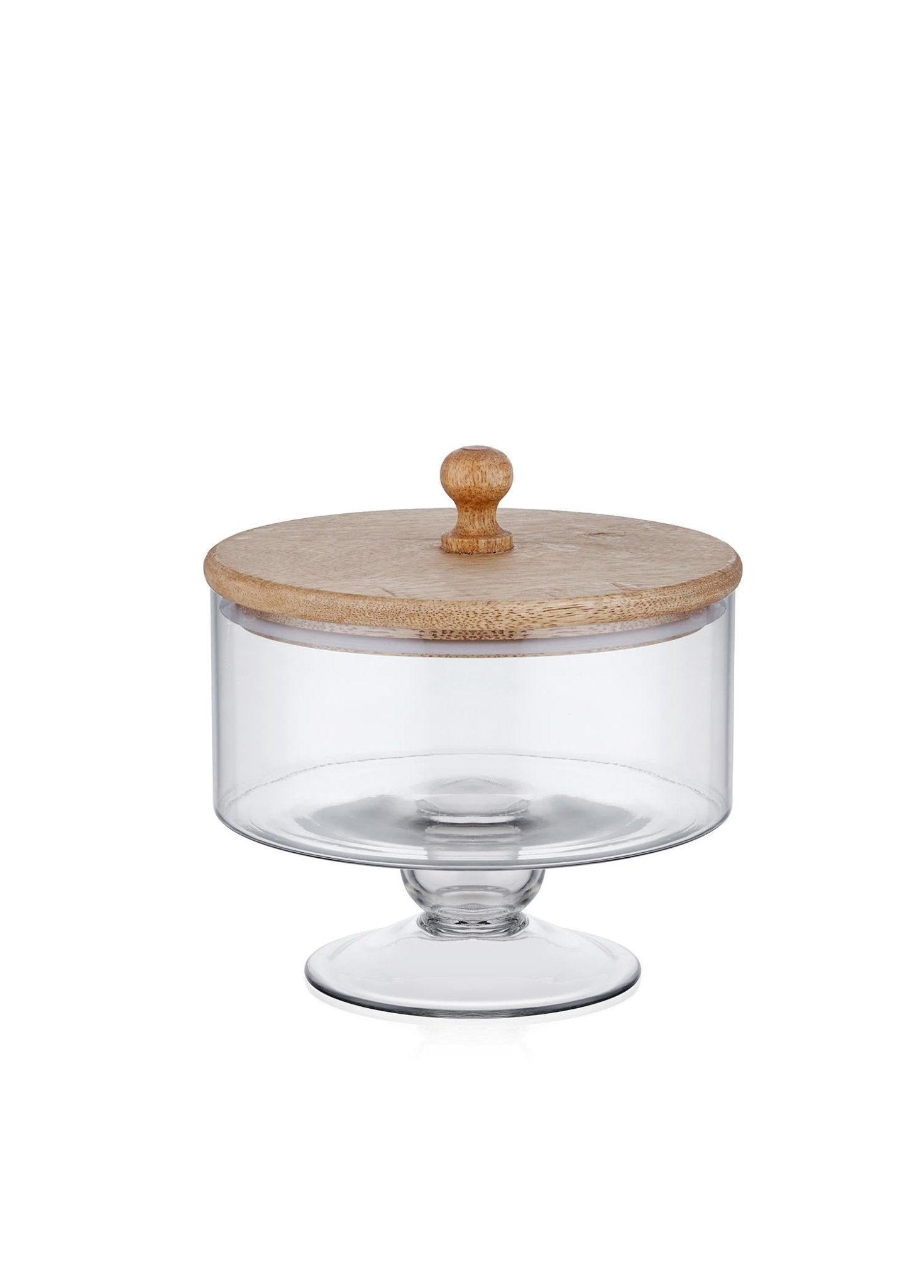 Madera Footed Cookie Jar 18x17x17 cm - Exporgin - Global Shopping Site