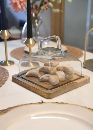 Madera Rectangular Cake Storage Bowl 13x17x17 cm - Exporgin - Global Shopping Site