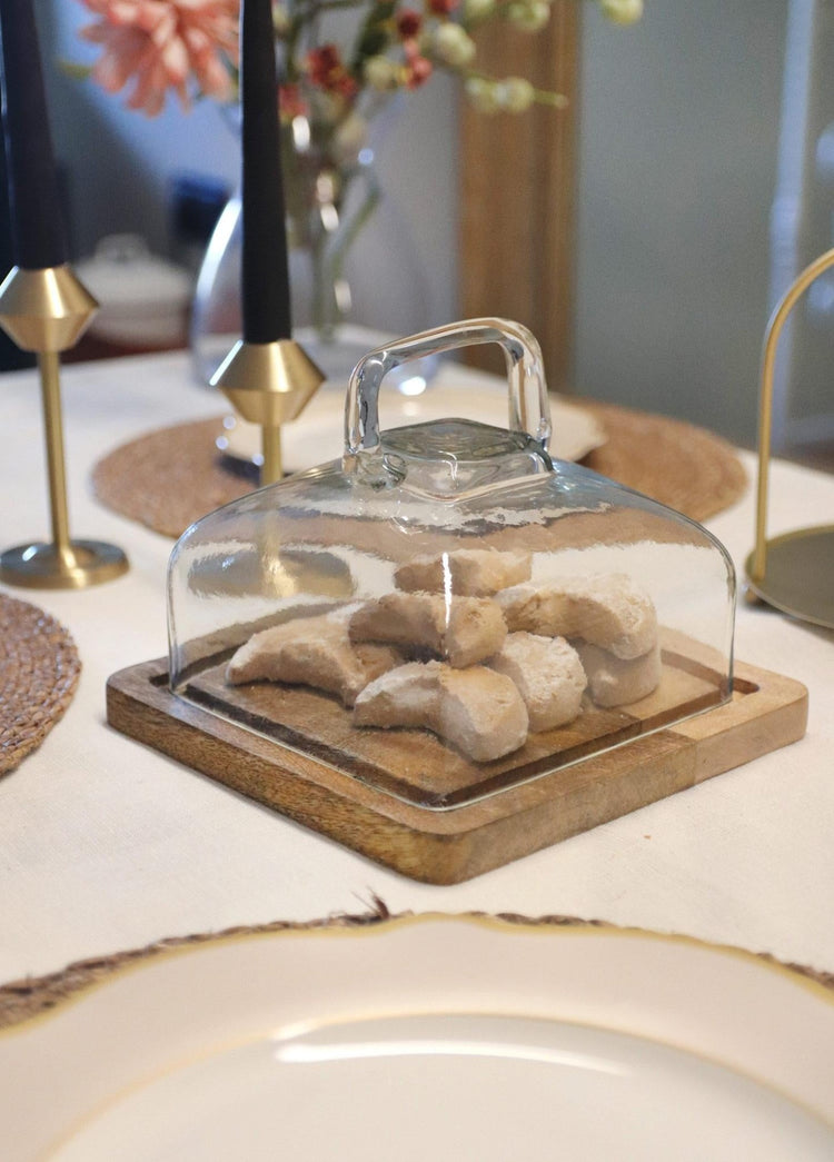 Madera Rectangular Cake Storage Bowl 13x17x17 cm - Exporgin - Global Shopping Site