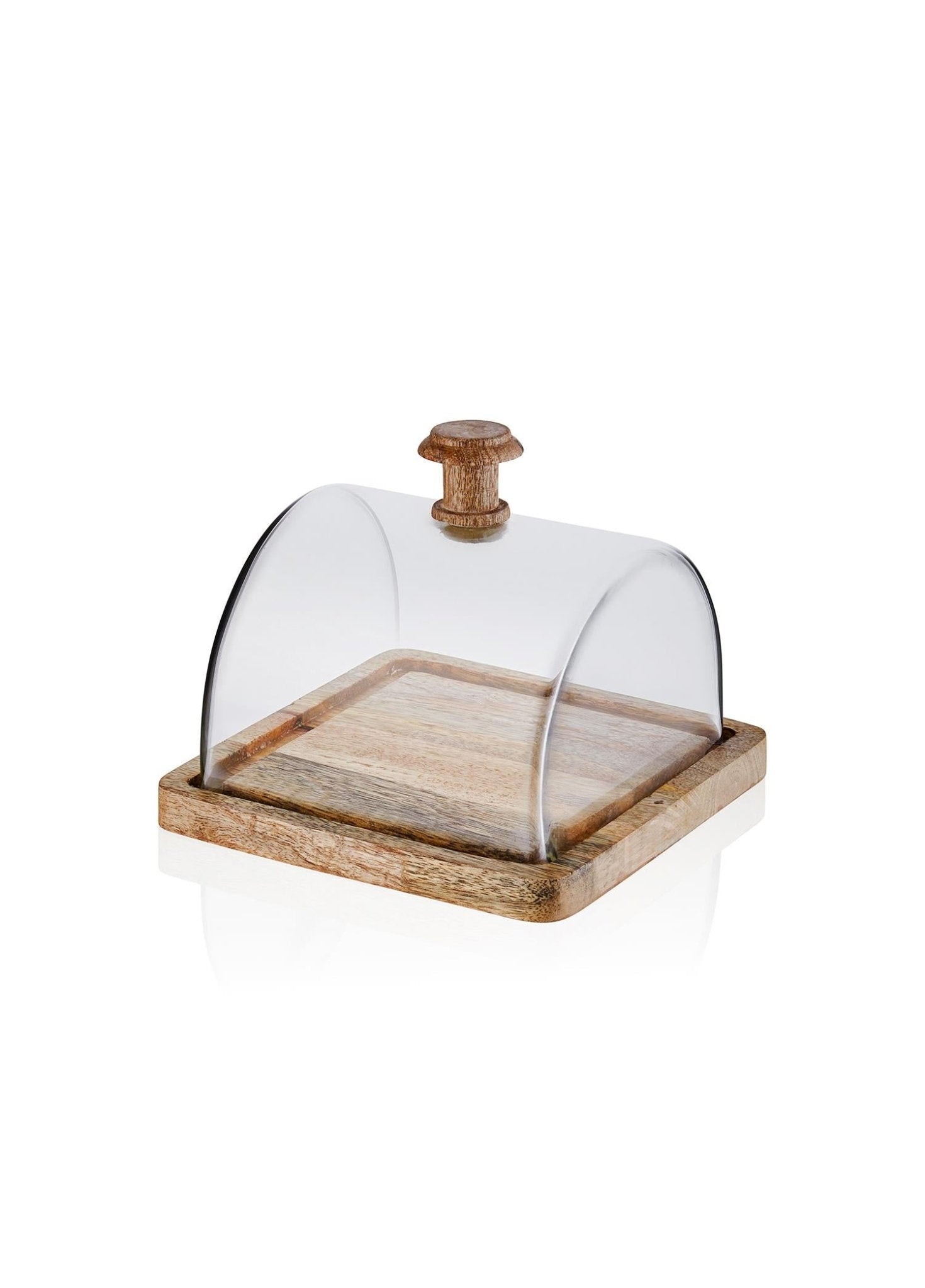 Madera Rectangular Cake Storage Bowl 15x19x19 cm - Exporgin - Global Shopping Site