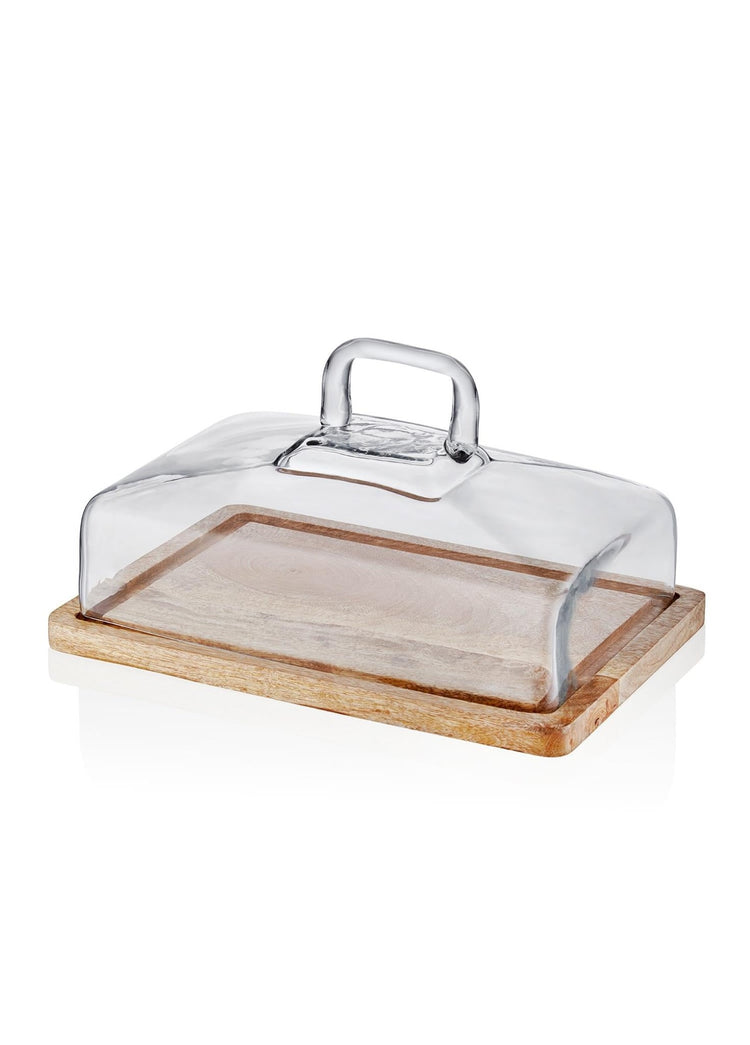 Madera Rectangular Cake Storage Bowl 16x28x18 cm - Exporgin | Türkiye Comes to You