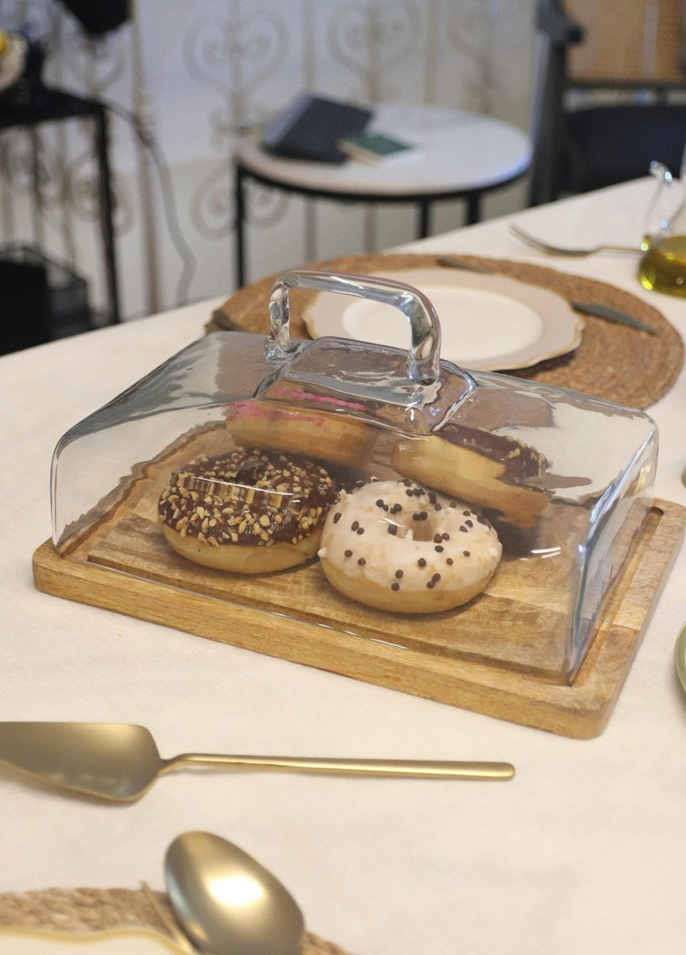 Madera Rectangular Cake Storage Bowl 16x28x18 cm - Exporgin | Türkiye Comes to You