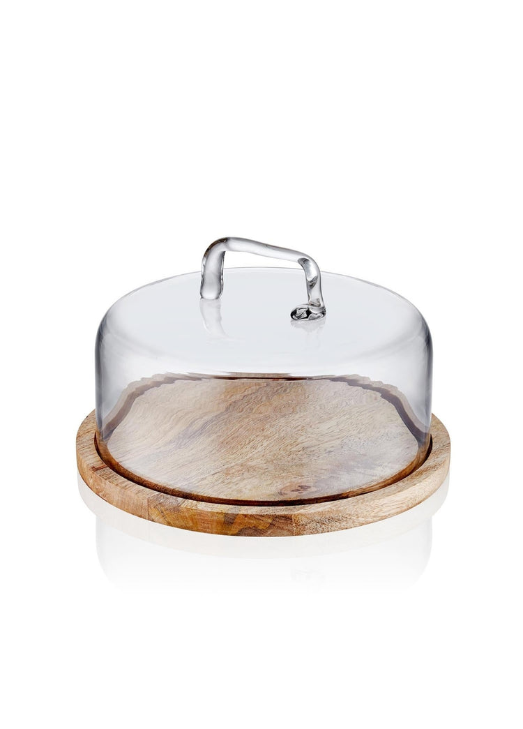 Madera Round Cake Storage Bowl 17x26x26 cm - Exporgin - Global Shopping Site