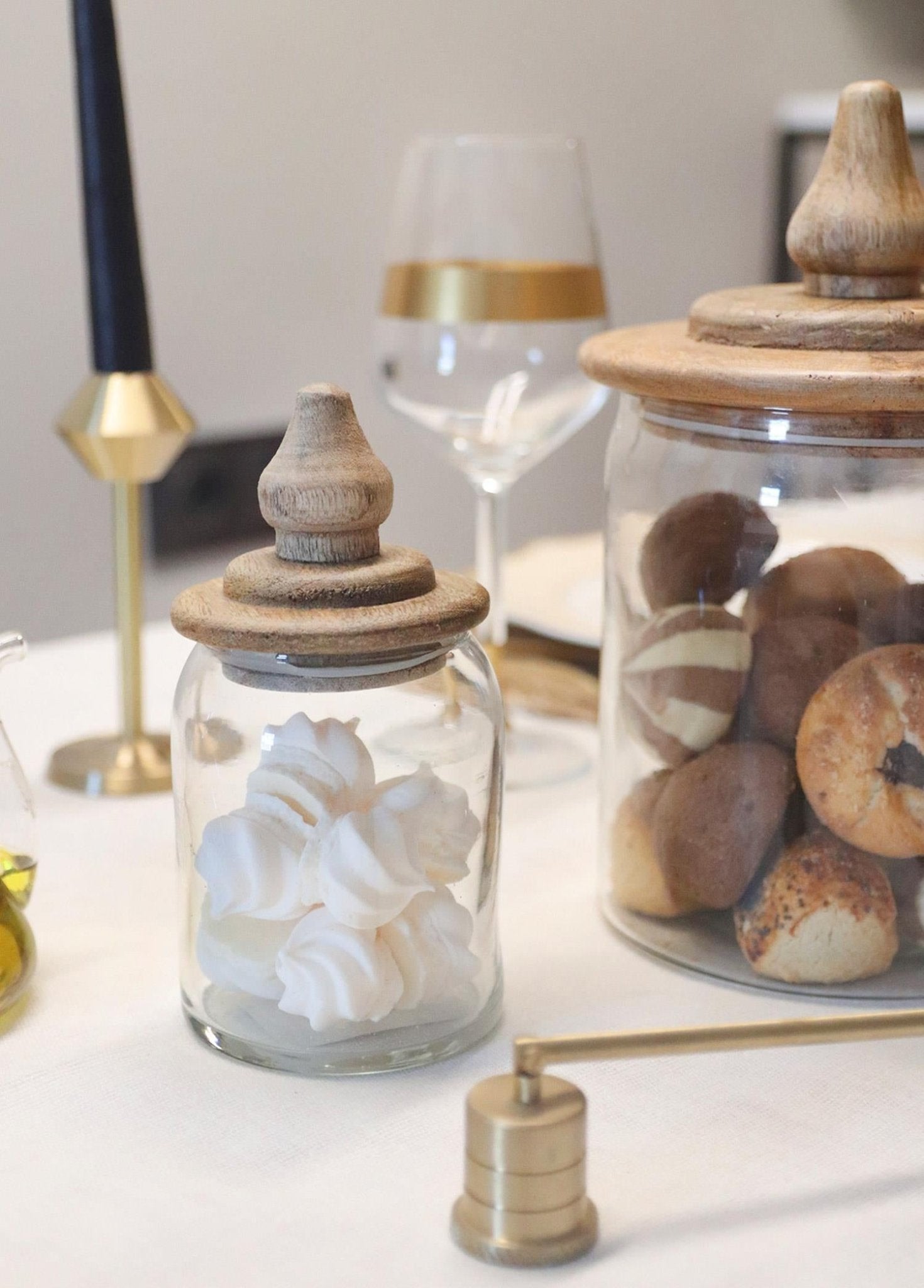 Madera Storage Jar with Lid 16x8x8 cm - Exporgin - Global Shopping Site