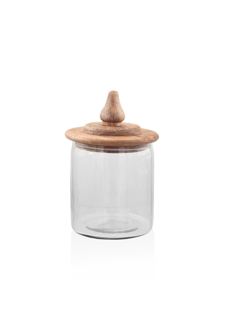 Madera Storage Jar with Lid 21x12x12 cm - Exporgin | Türkiye Comes to You