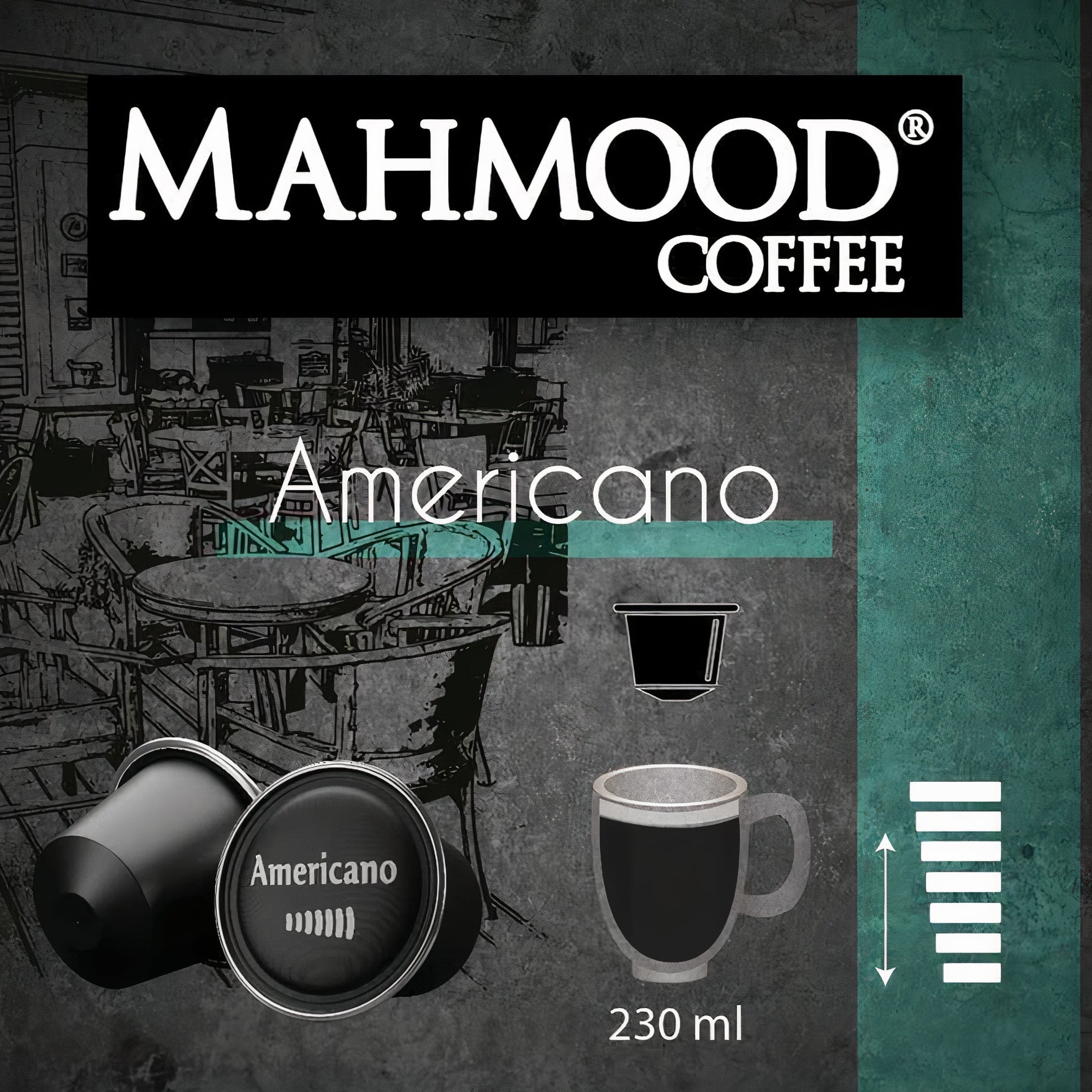 Mahmood Coffee Americano Capsule Coffee 16x7g - Exporgin | Türkiye Comes to You