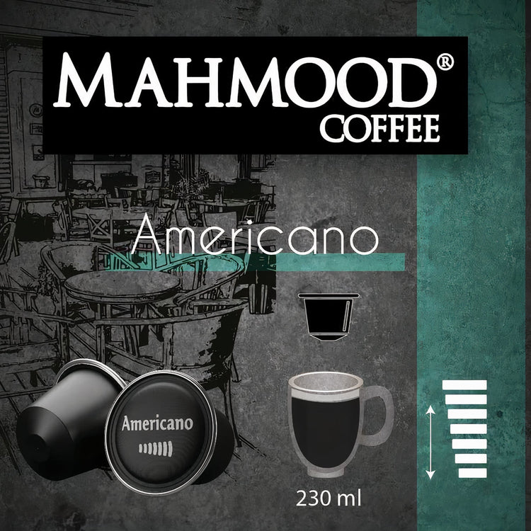 Mahmood Coffee Americano Capsule Coffee 16x7g - Exporgin | Türkiye Comes to You