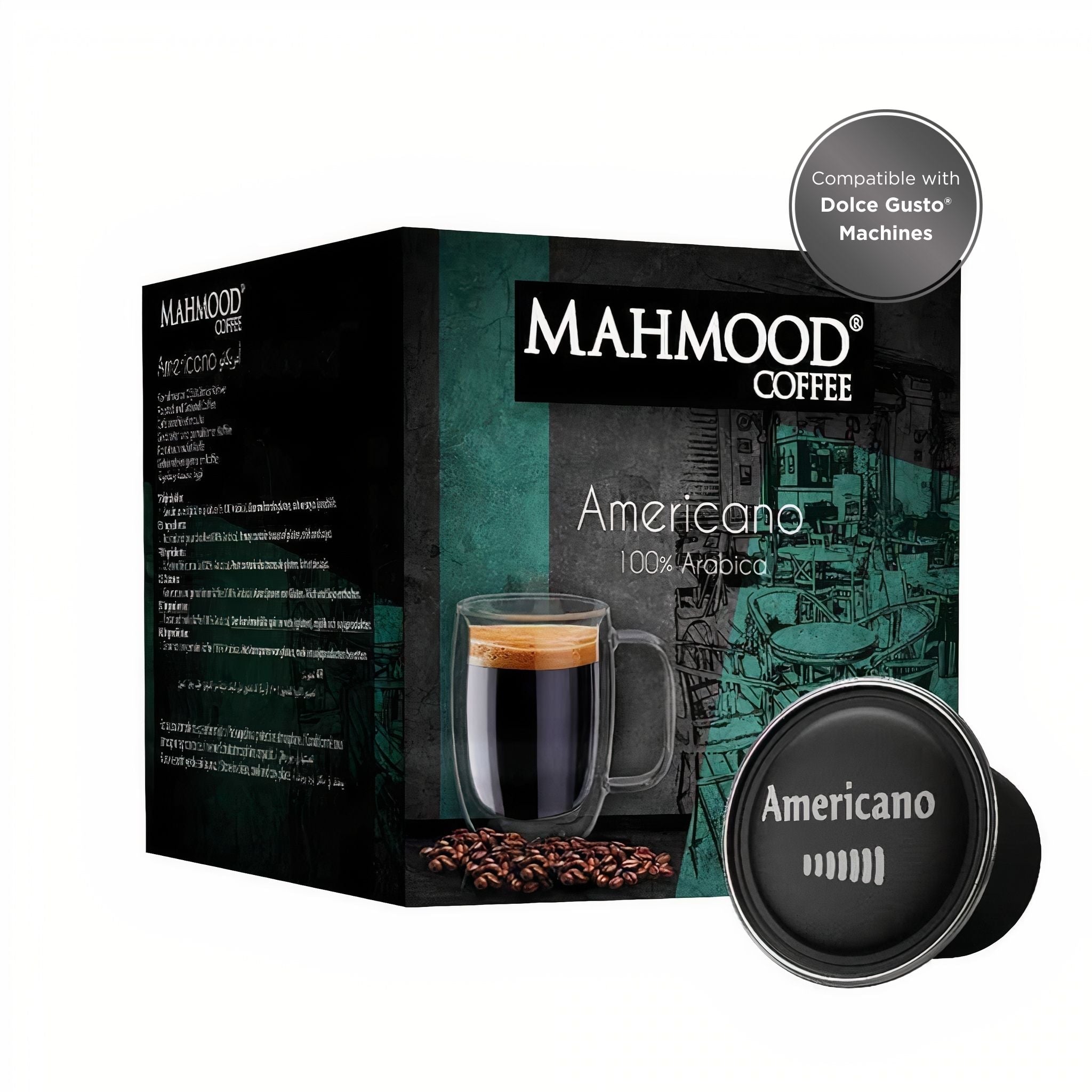 Mahmood Coffee Americano Capsule Coffee 16x7g - Exporgin | Türkiye Comes to You