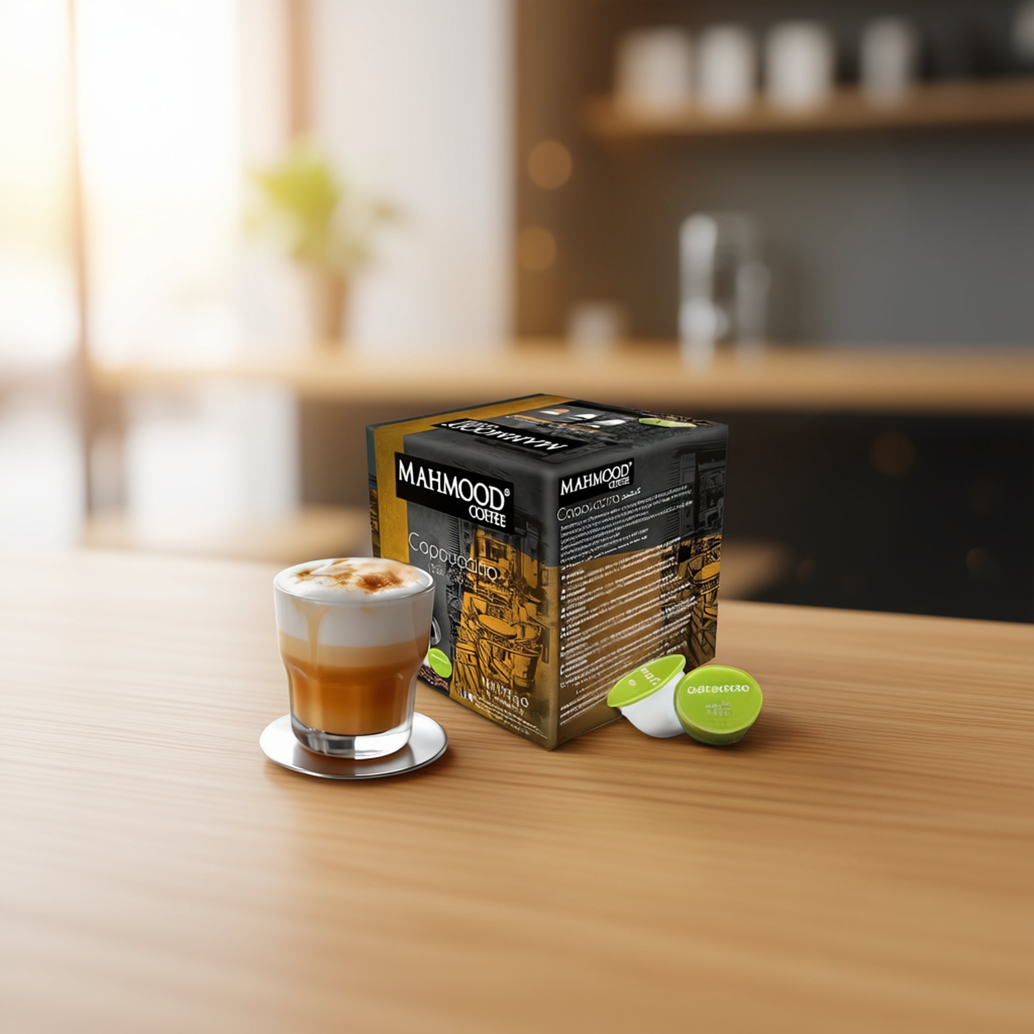 Mahmood Café Cappucino Capsules %100 Arabica 16 x 7g - Exportin | Türkiye Vient à toi