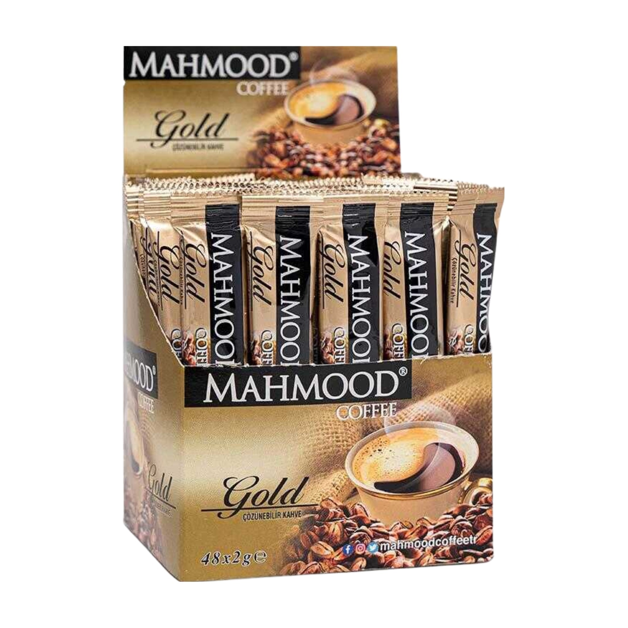 Mahmood Coffee Gold Sticks Instant Arabica Blend 48 x 2g - Exporgin | Türkiye Comes to You