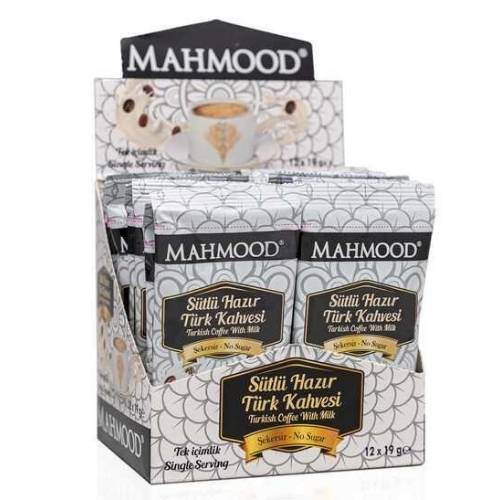 Mahmood Instant türkischer Kaffeemilch & Zuckerstock 12 x 25 g