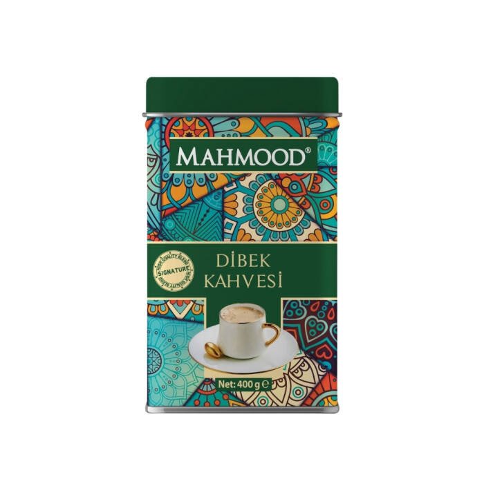 Mahmood Dibek Coffee – 400 gr Tin – Traditional Blend with Wild Pistachio, Carob & Cream, Smooth & Aromatic - Exporgin - Global Shopping Site
