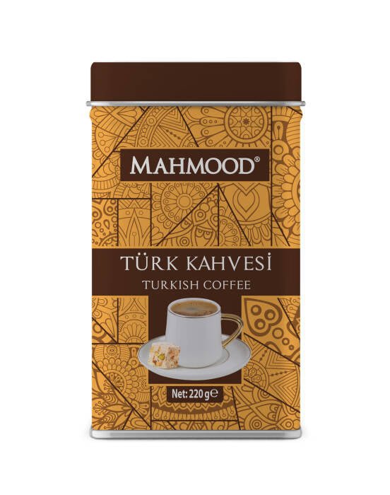 Mahmood Turkish Coffee – 220 gr Tin – Medium Roast Arabica, Traditional Flavor, Rich Foam - Exporgin - Global Shopping Site