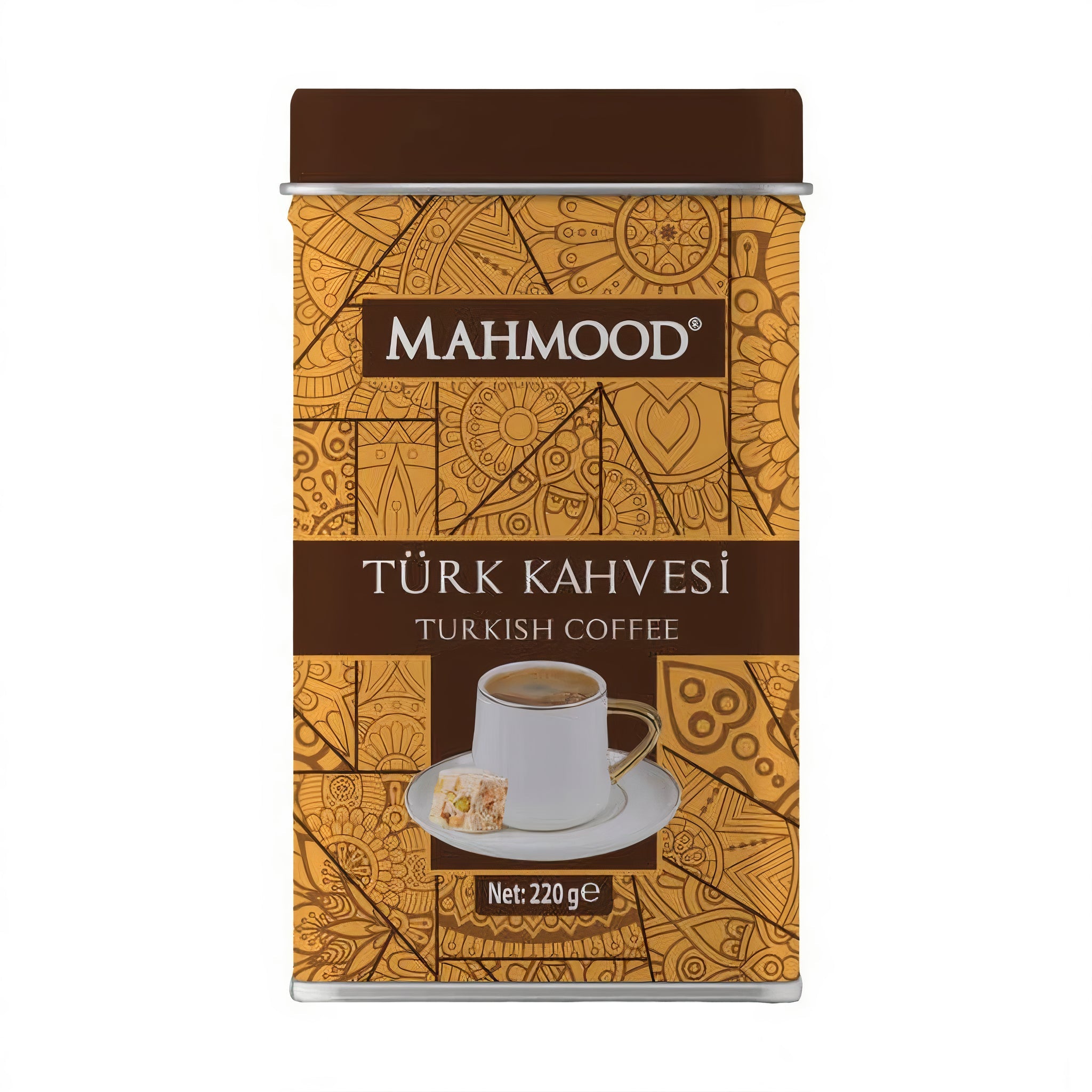 Mahmood Turkish Coffee – 220 gr Tin – Medium Roast Arabica, Traditional Flavor, Rich Foam - Exporgin | Türkiye Comes to You