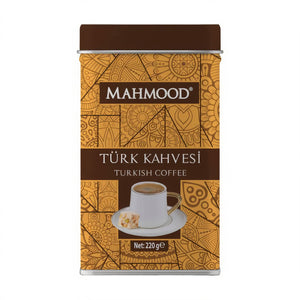Mahmood Turkish Coffee – 220 gr Tin – Medium Roast Arabica, Traditional Flavor, Rich Foam - Exporgin | Türkiye Comes to You