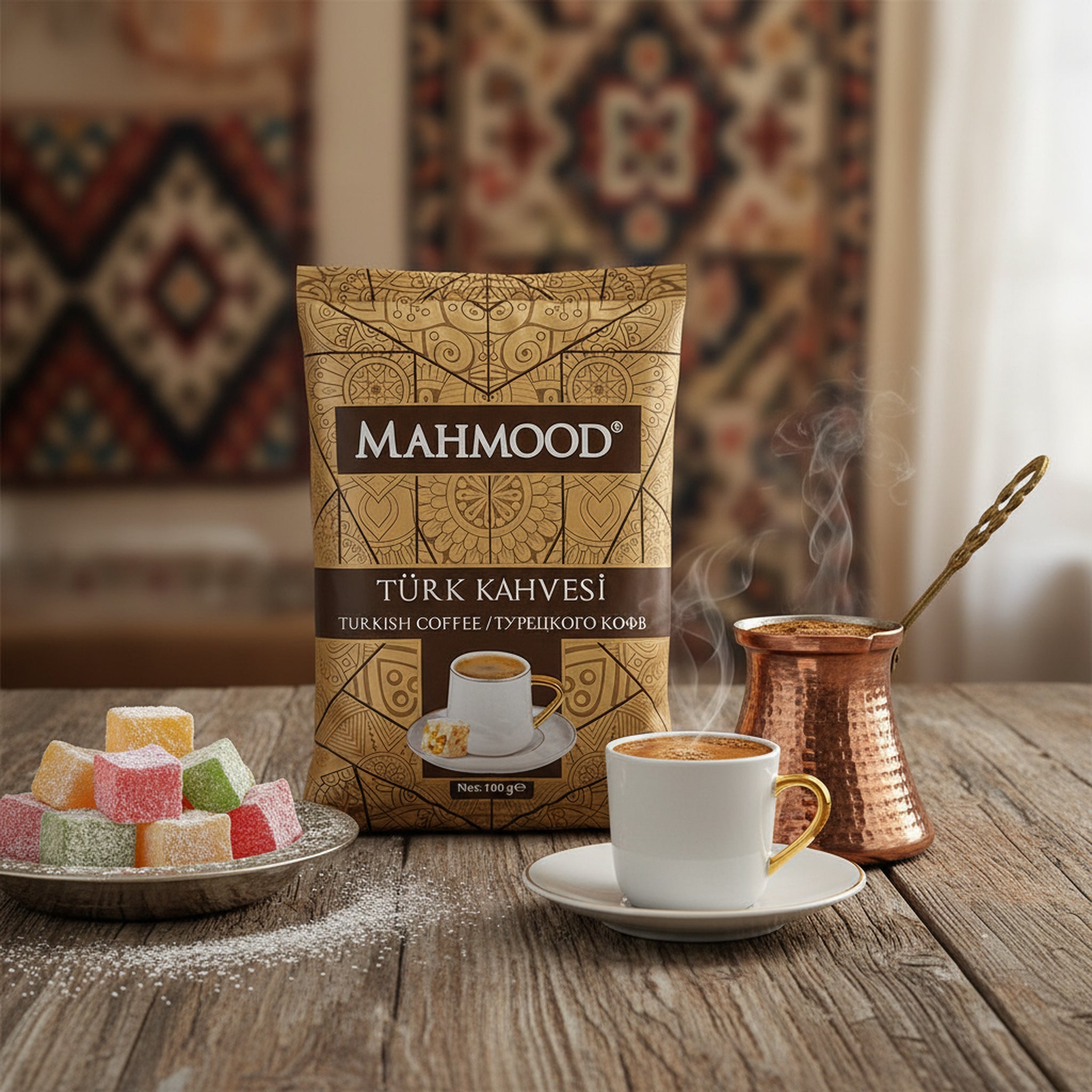 Mahmood Turkish Coffee – Medium Roast, Arabica Beans - 100g - Exporgin | Türkiye Comes to You
