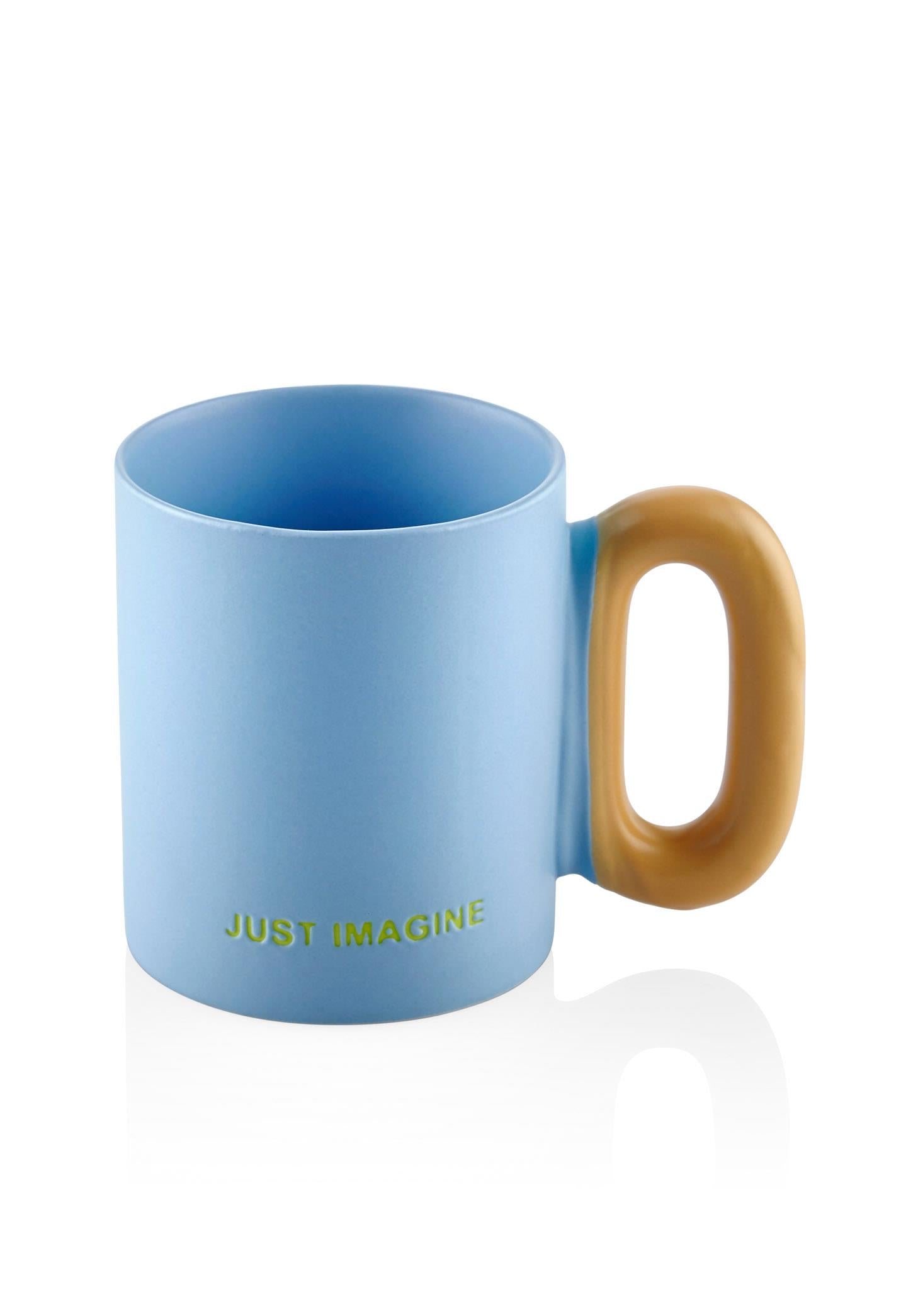 Macaron Porcelain Mug Blue 330 ml