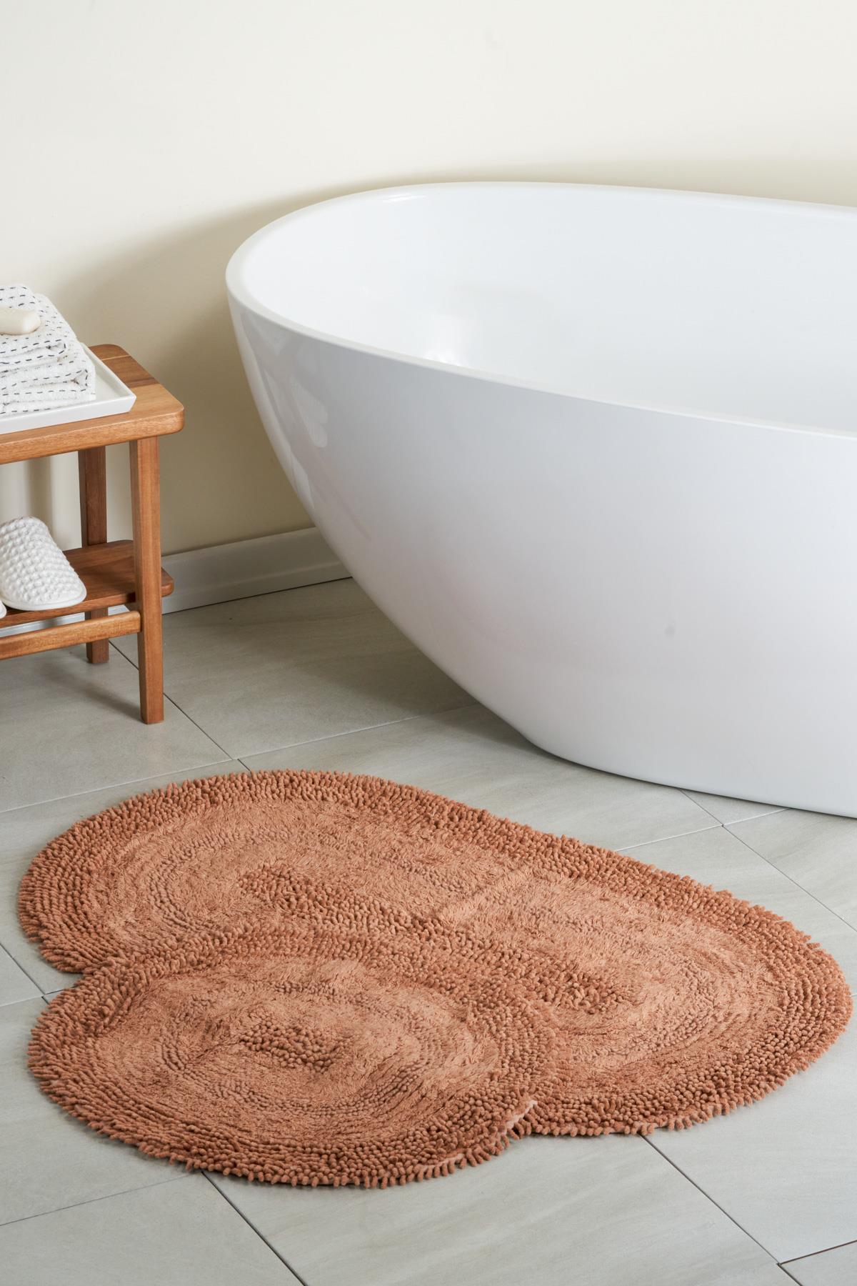 Macaroni Natural Cotton 2-Piece Bath Mat Set 60x100+50x60 cm - Brown