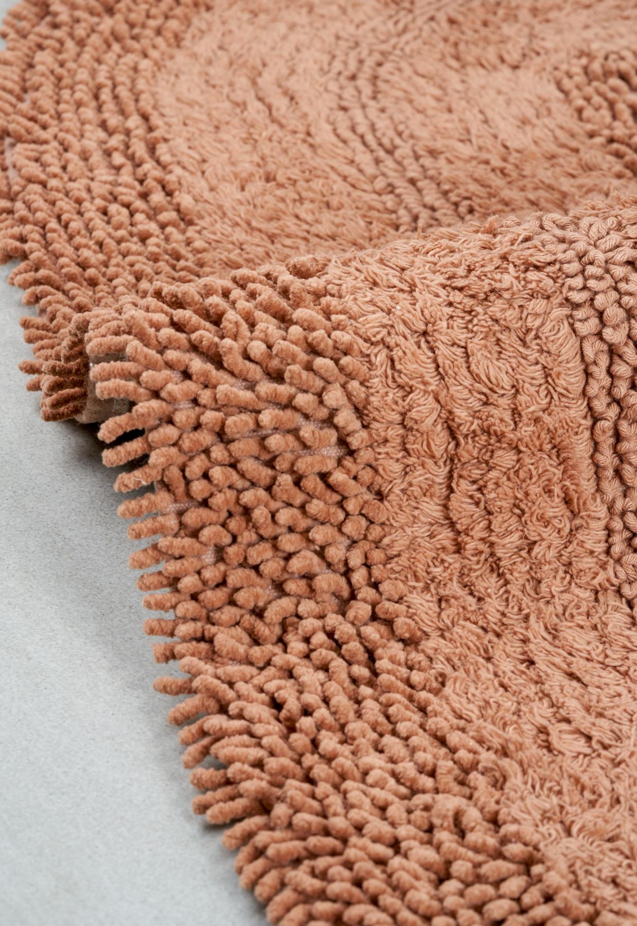 Macaroni Natural Cotton 2-Piece Bath Mat Set 60x100+50x60 cm - Brown