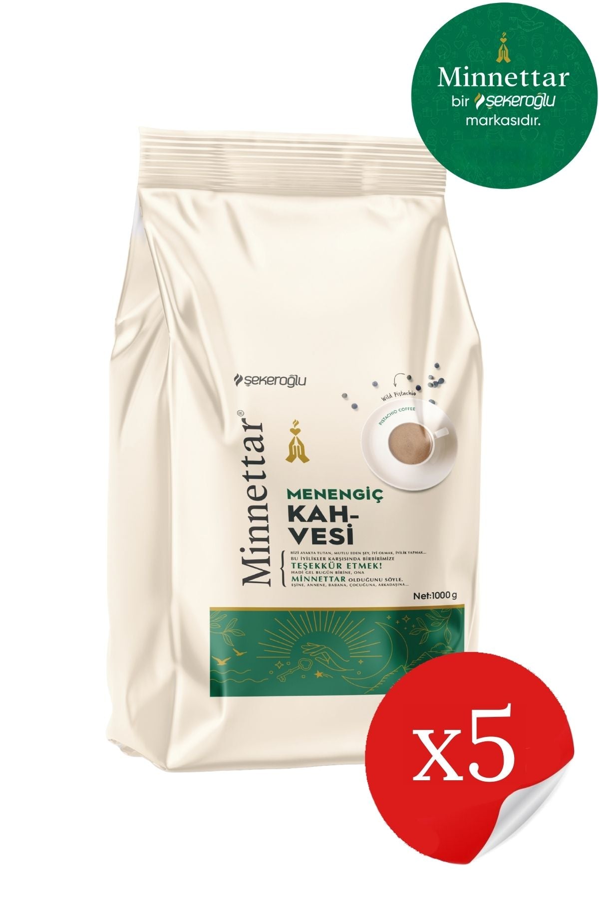 Minnettar Menengiç Coffee 5 x 1000 GR (5 pezzi)