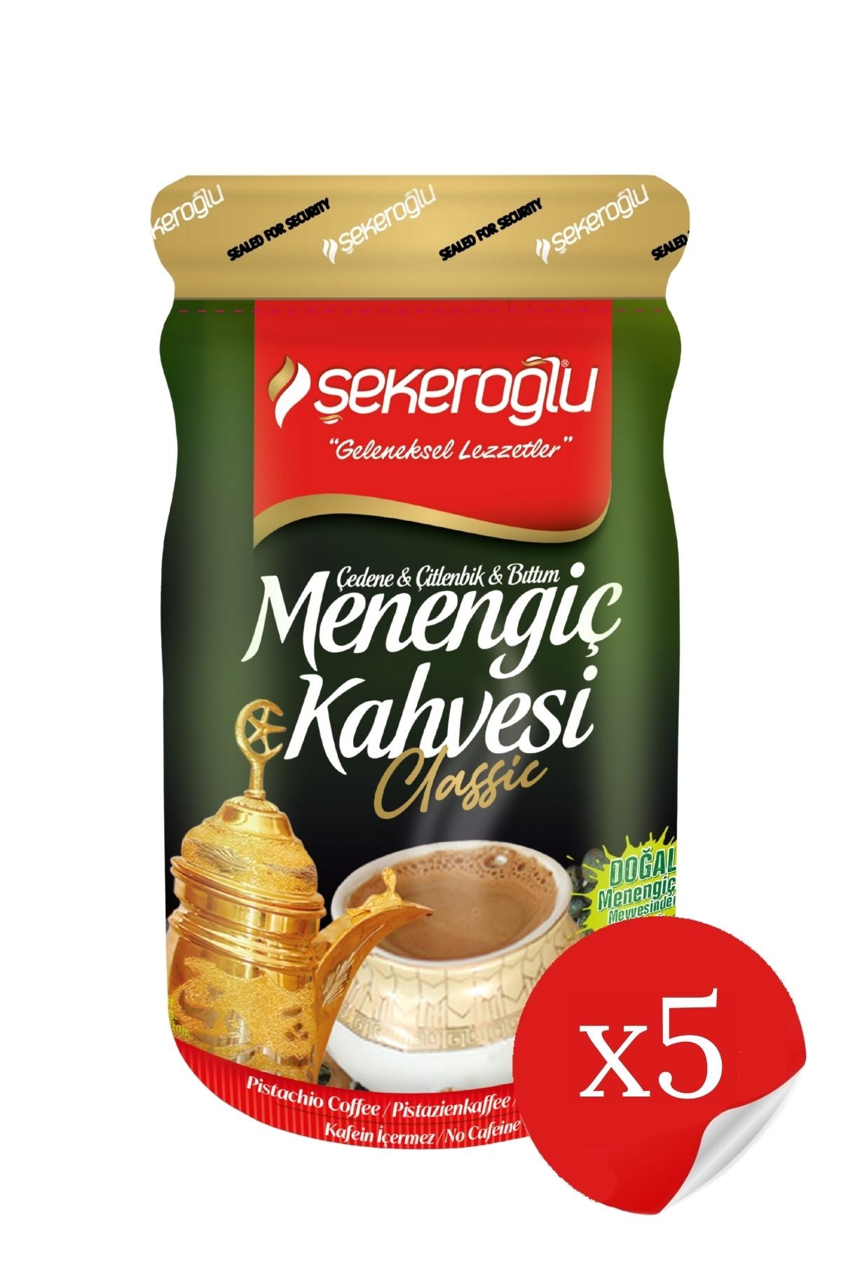 Şekeroğlu liquido menengiç caffè 5 x 600 gr