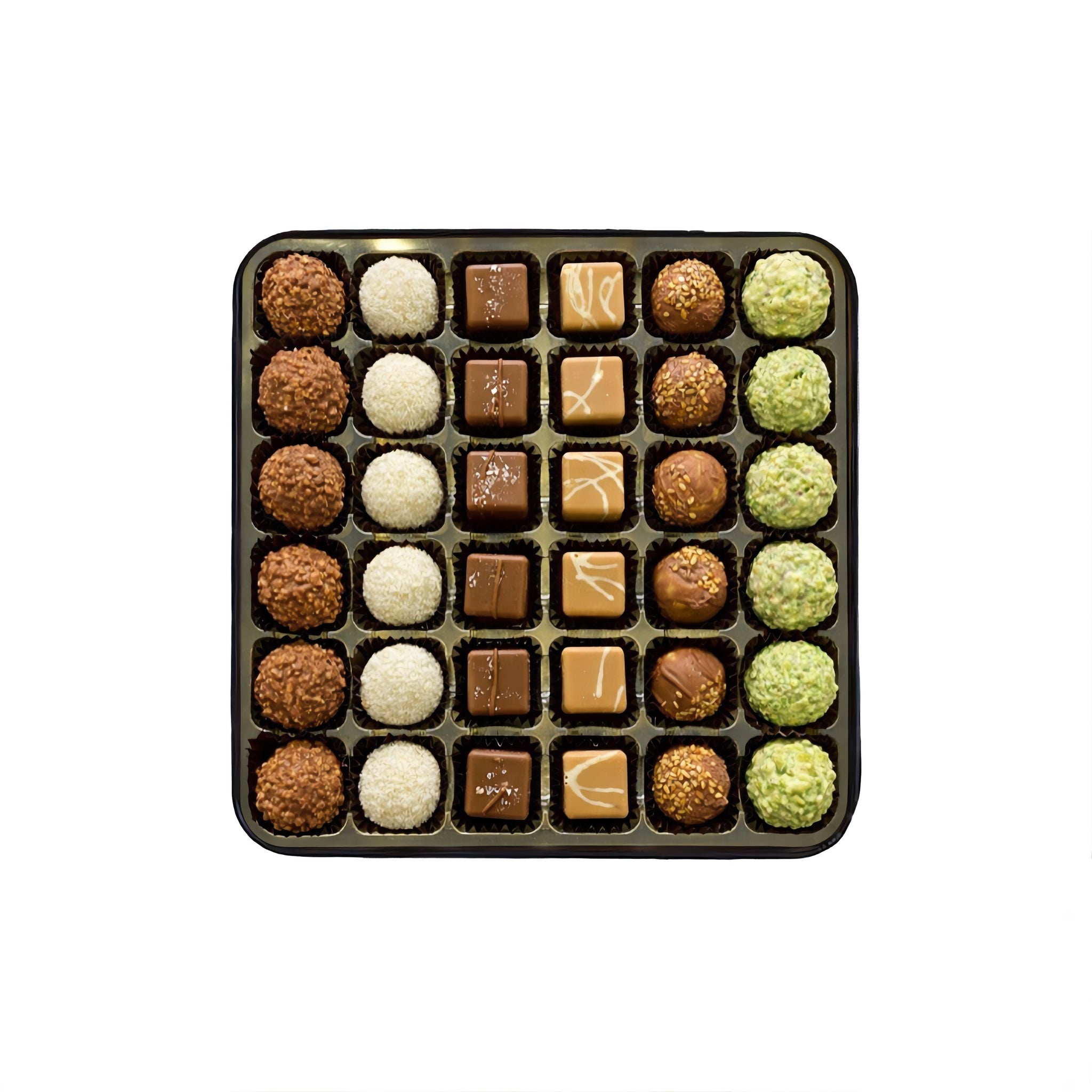 Meşhur Safranbolu Lokumcusu Assortiment de chocolats aux truffes dans une boîte en métal 470 g (16,58 oz) - Exporgin | Site d'achat mondial