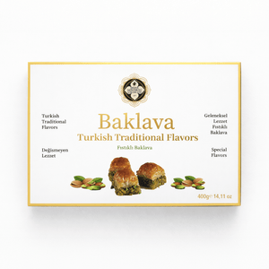 Meşhur Safranbolu Lokumcusu Pistachio Turkish Dessert 400g (14.11 oz) – Premium Turkish Sweets, Gift Box - Exporgin | Global Shopping Site