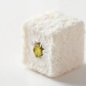Meşhur Safranbolu Lokumcusu Turkish Delight Double Sultan with Pistachio Covered Coconut - Exporgin | Türkiye Comes to You