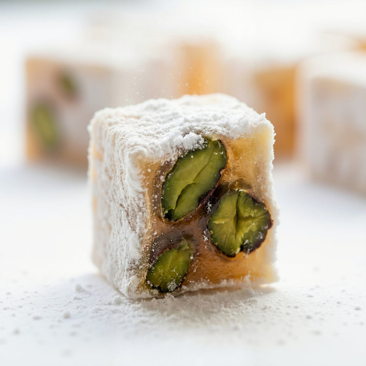 Meşhur Safranbolu Lokumcusu Turkish Delight with Double Roasted Pistachios - Exporgin | Türkiye Comes to You