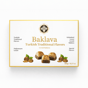 Meşhur Safranbolu Lokumcusu Walnut Turkish Dessert 400g (14.11 oz) – Traditional Turkish Sweets, Gift Box - Exporgin | Global Shopping Site